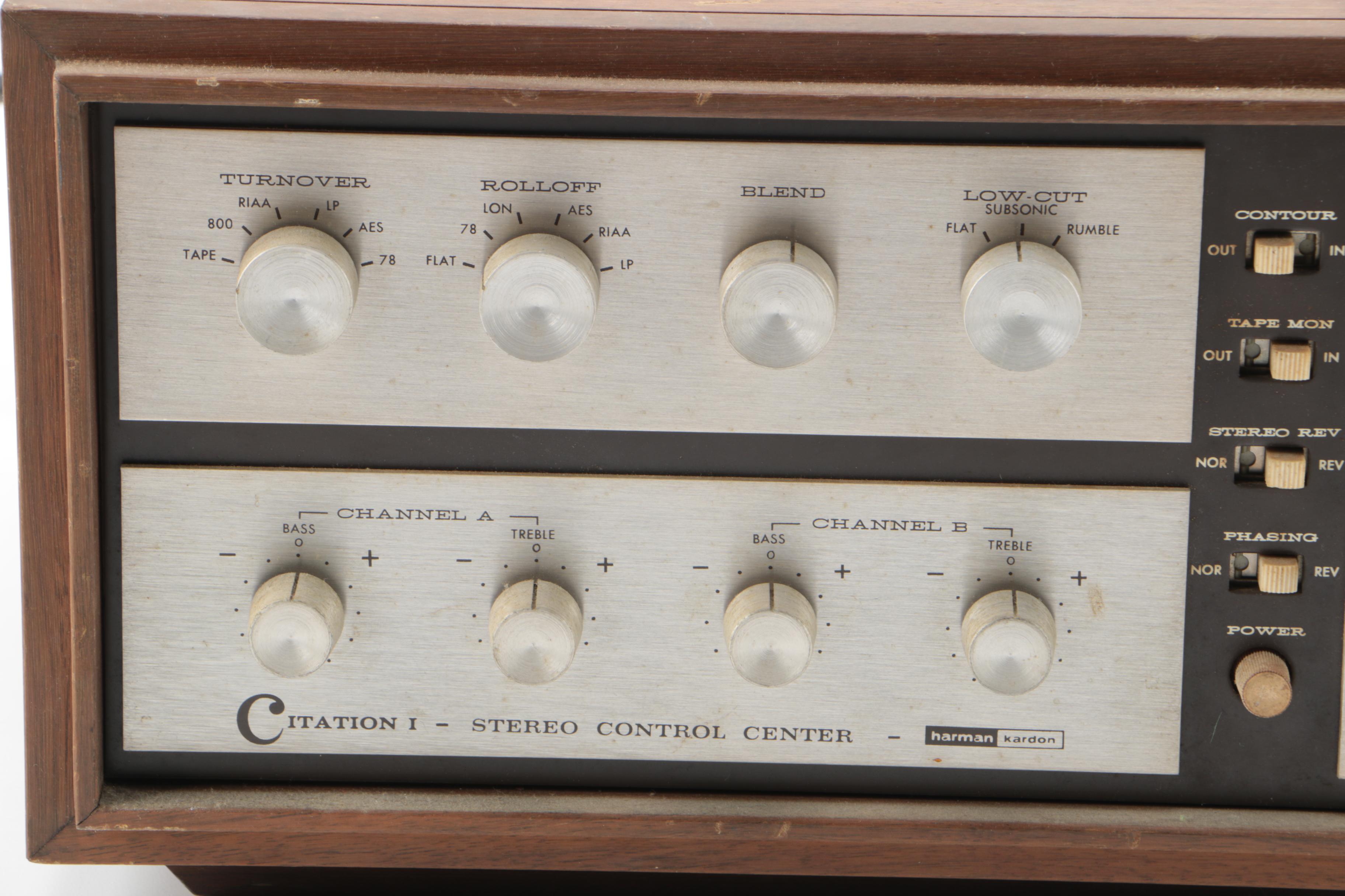 Vintage Harman Kardon Citation I Preamp Stereo Control Center