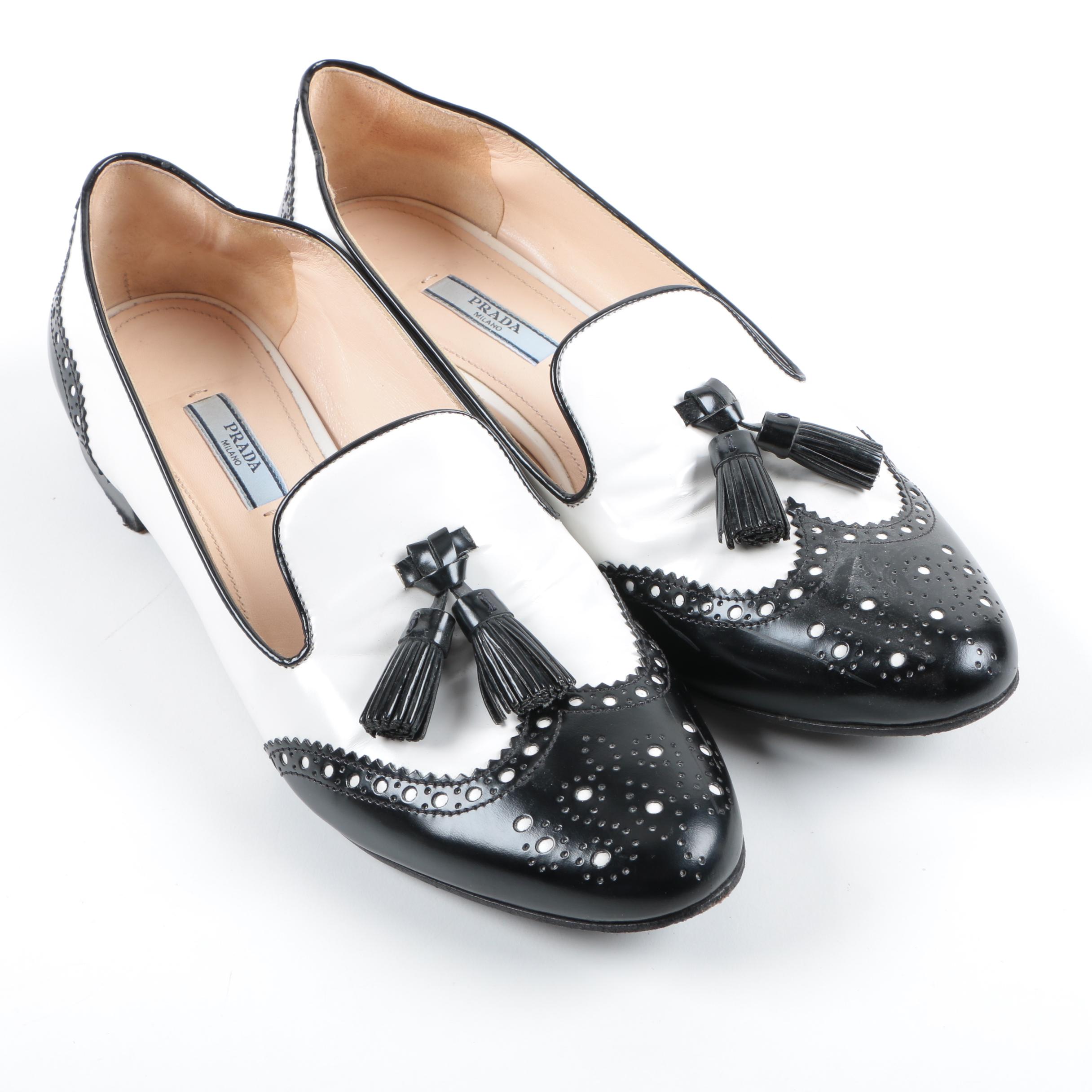 Women's Prada Wingtip Loafers