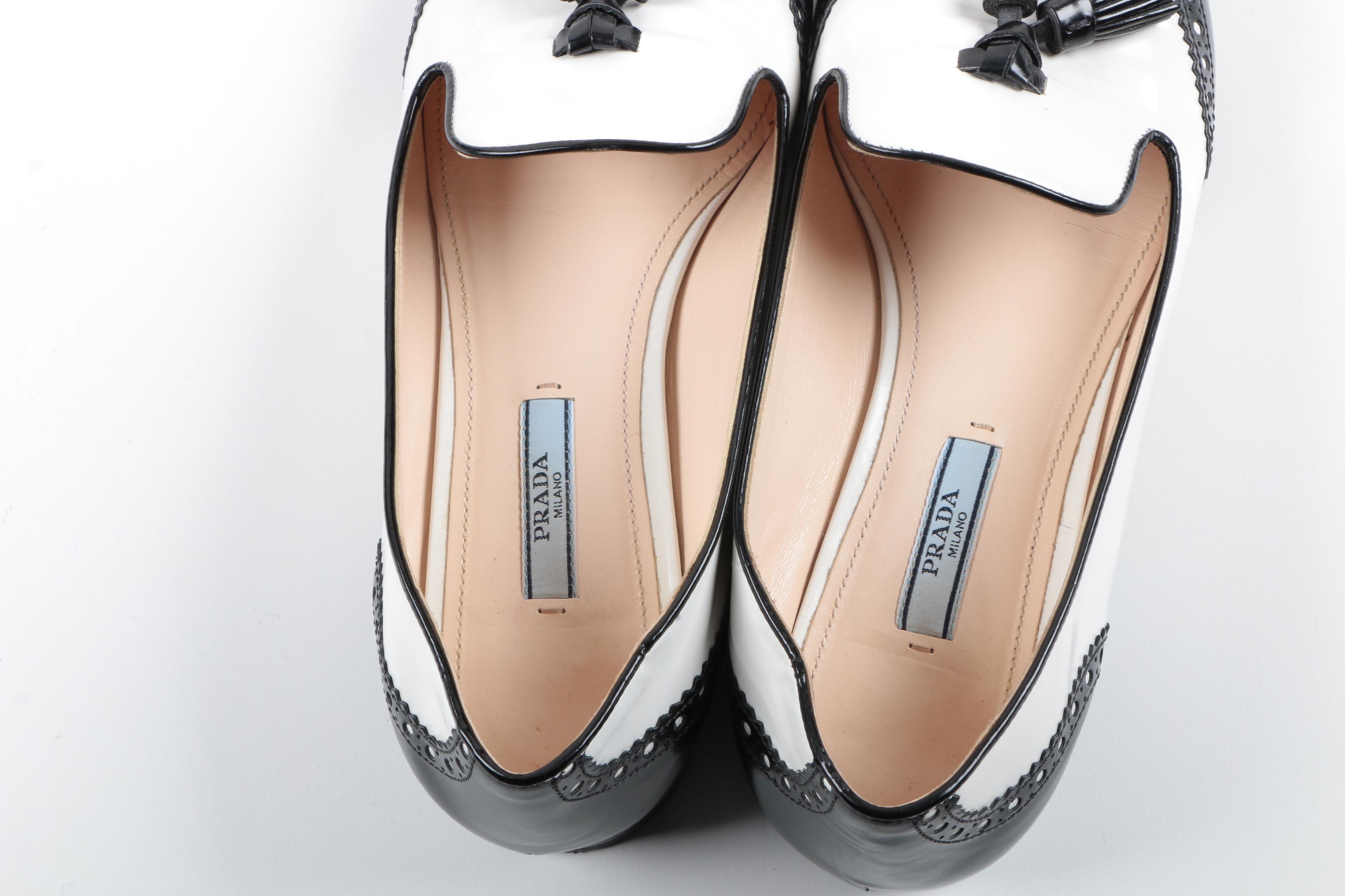 Women's Prada Wingtip Loafers