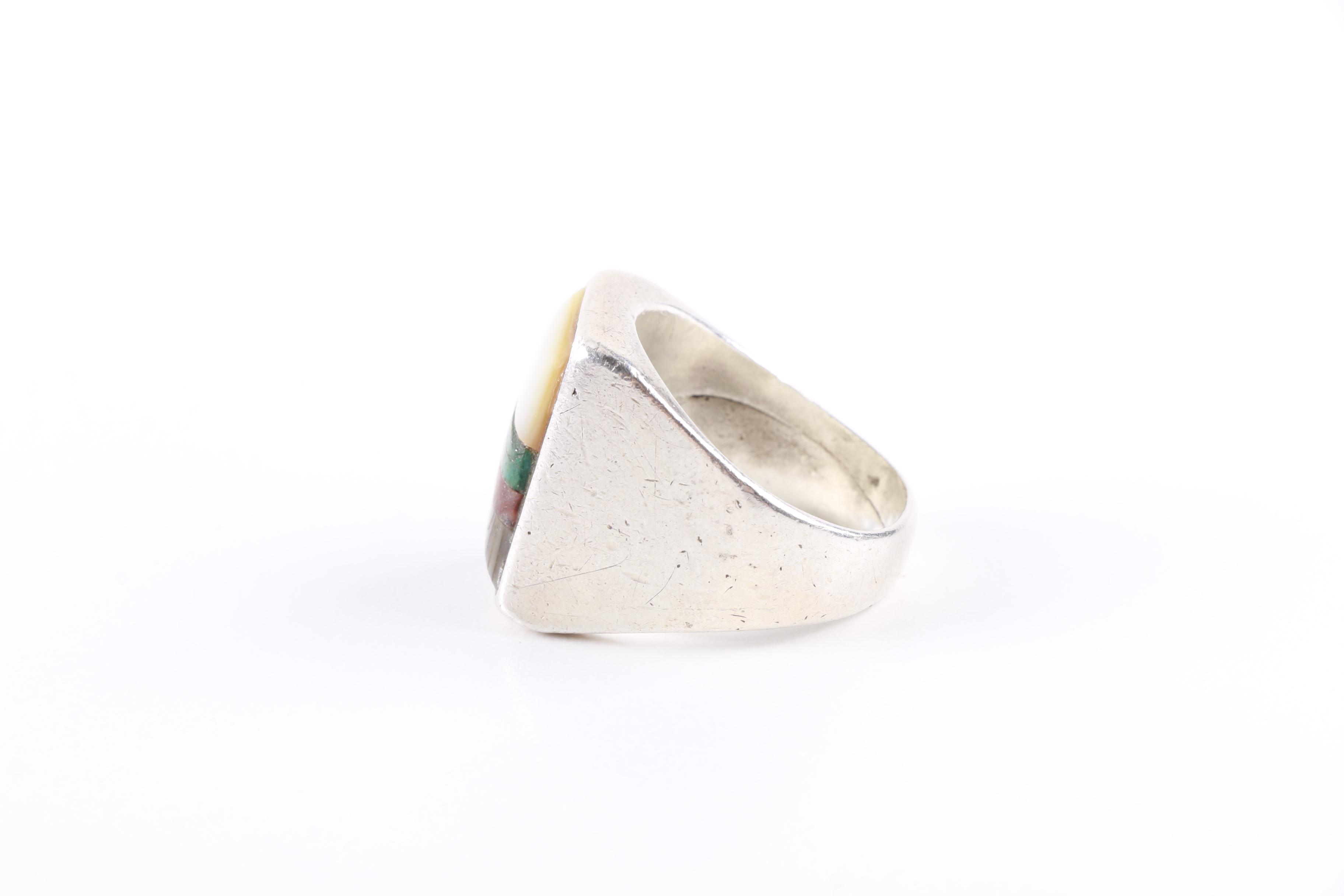 Selection of Sterling Silver Rings Including Pendant