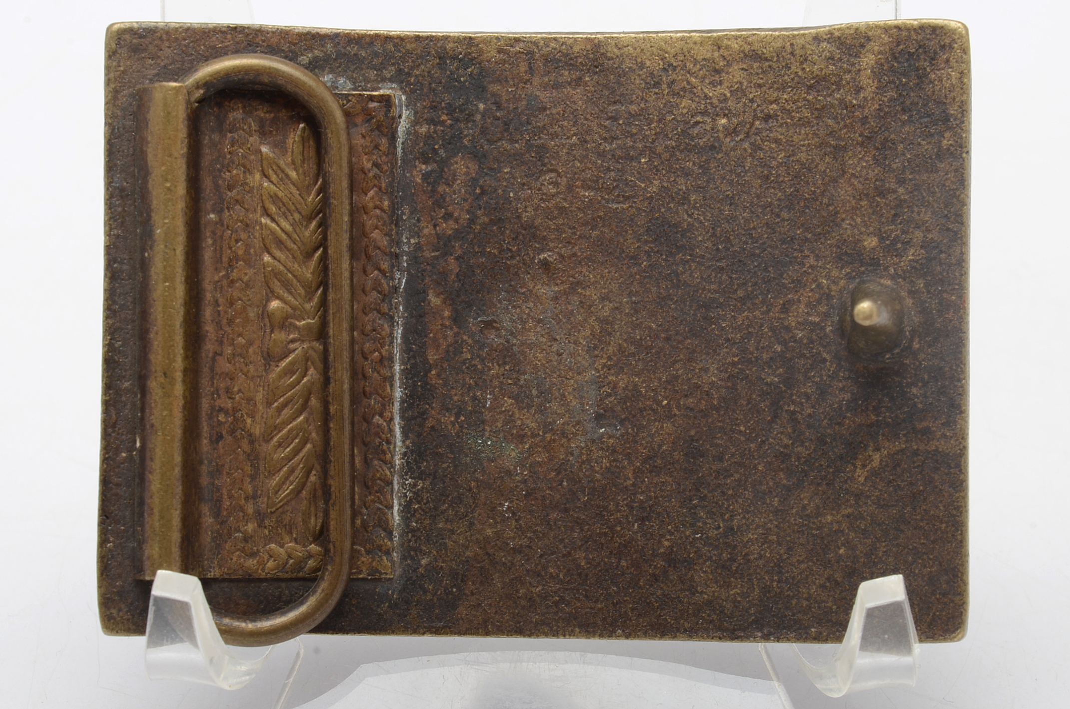 Antique Landing of Columbus Brass Belt Buckle