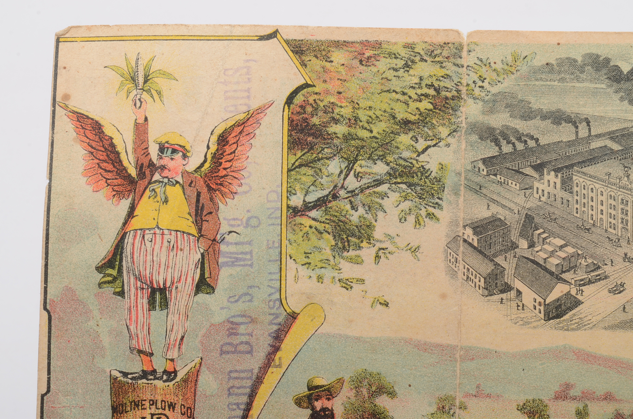 Antique Tri-fold advertising for the Molina Plow Company