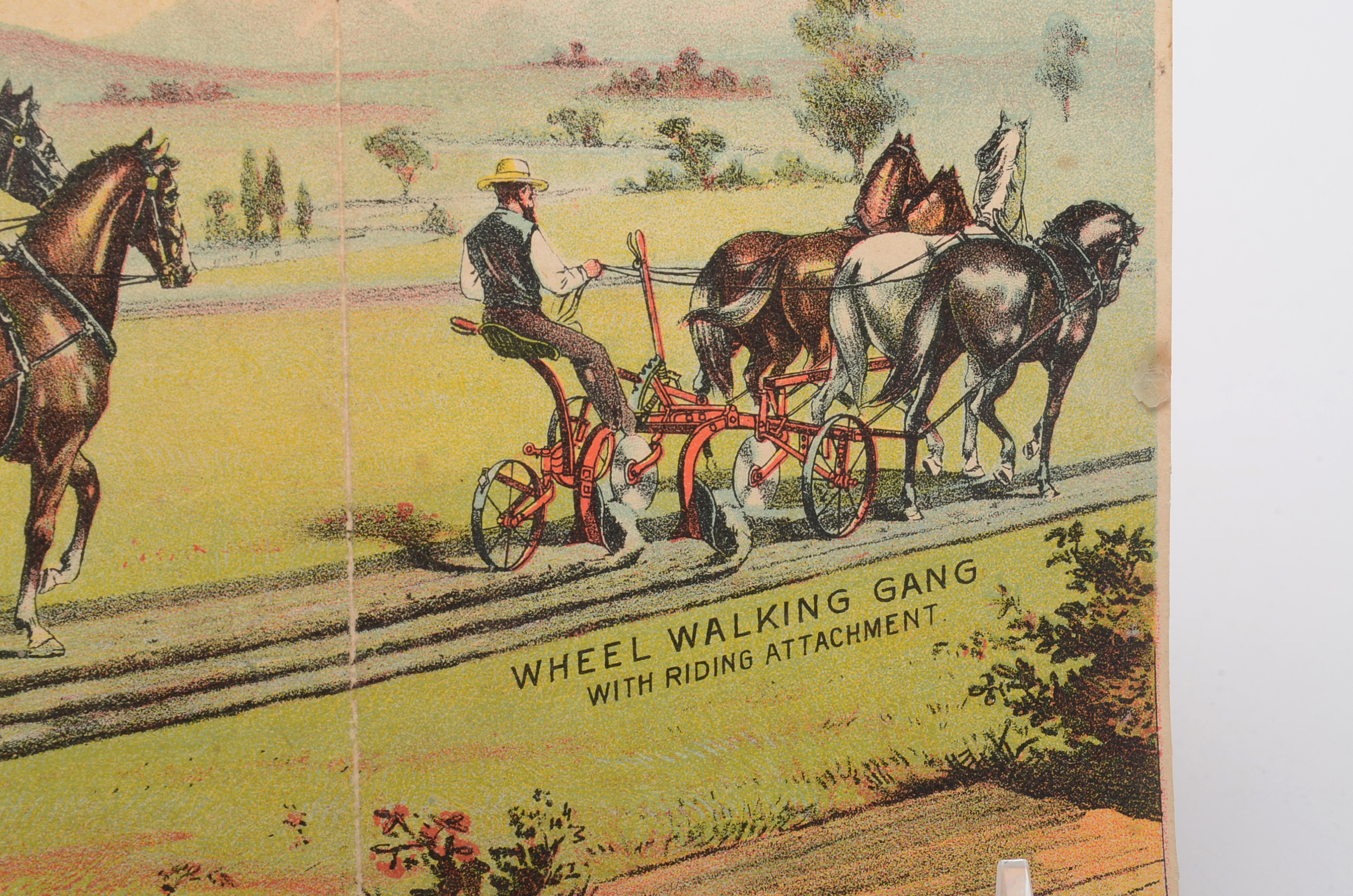 Antique Tri-fold advertising for the Molina Plow Company