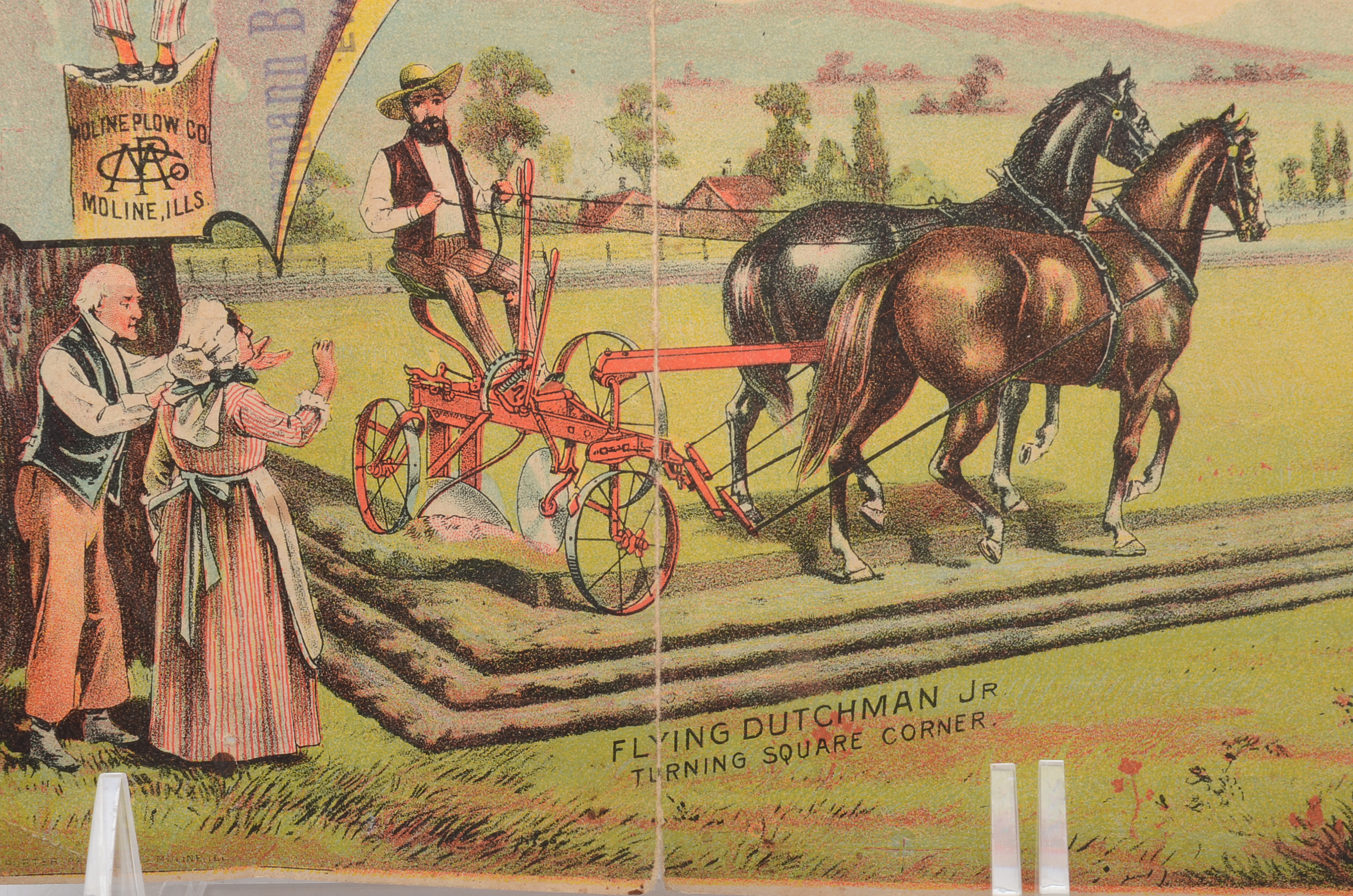 Antique Tri-fold advertising for the Molina Plow Company