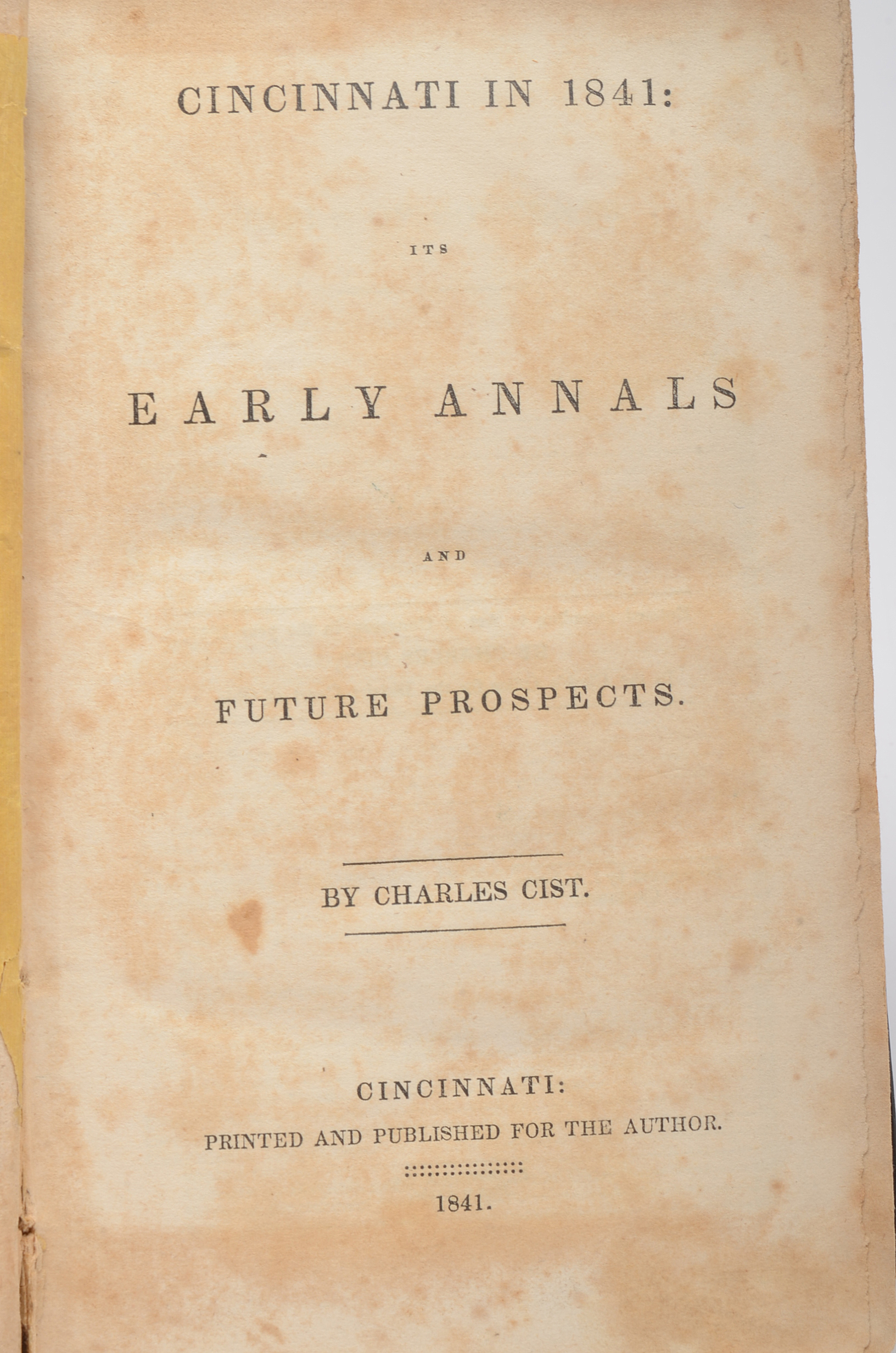 Antique Annals of Cincinnati Publication