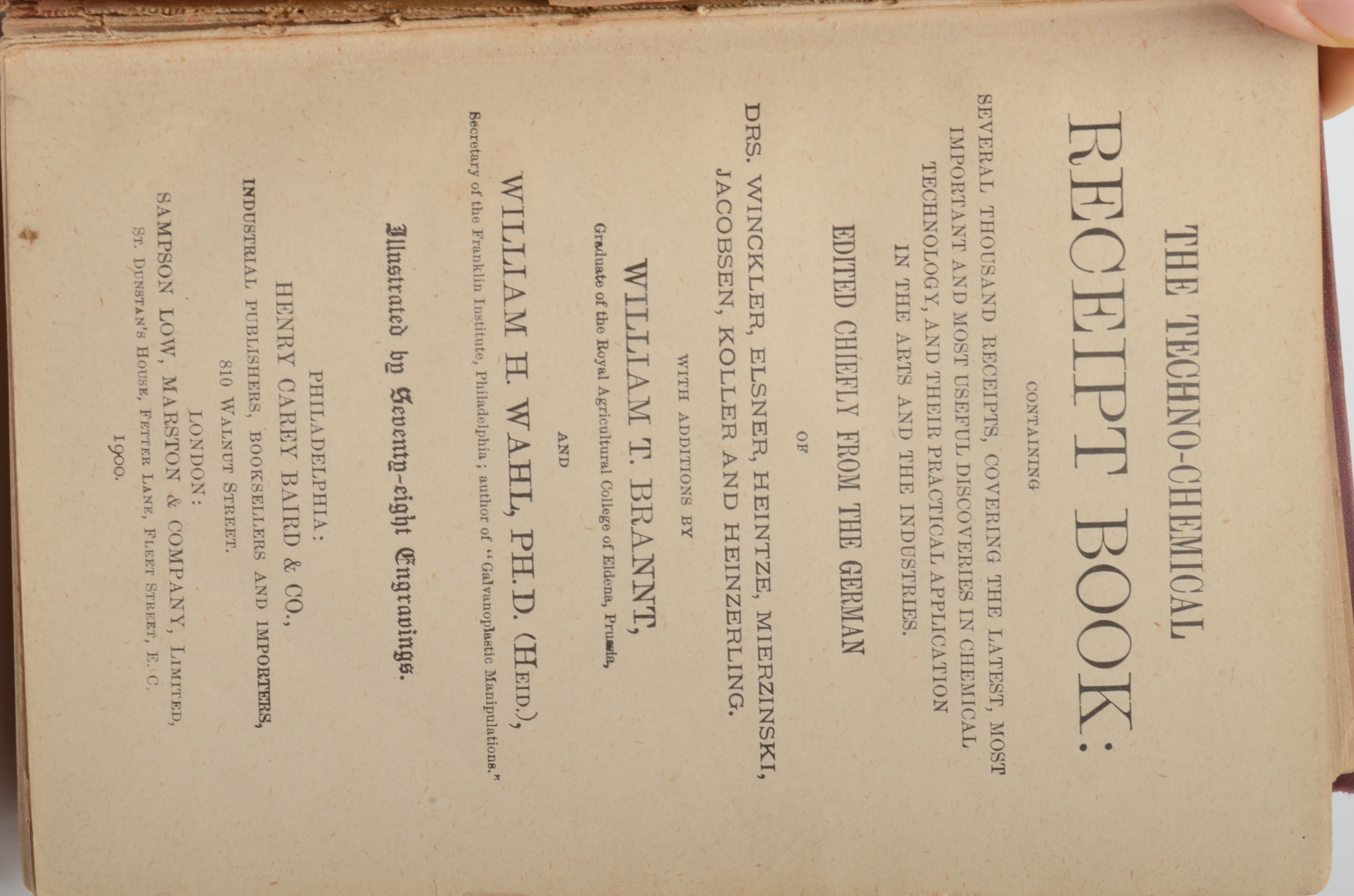 Antique Book on Chemical Advancements