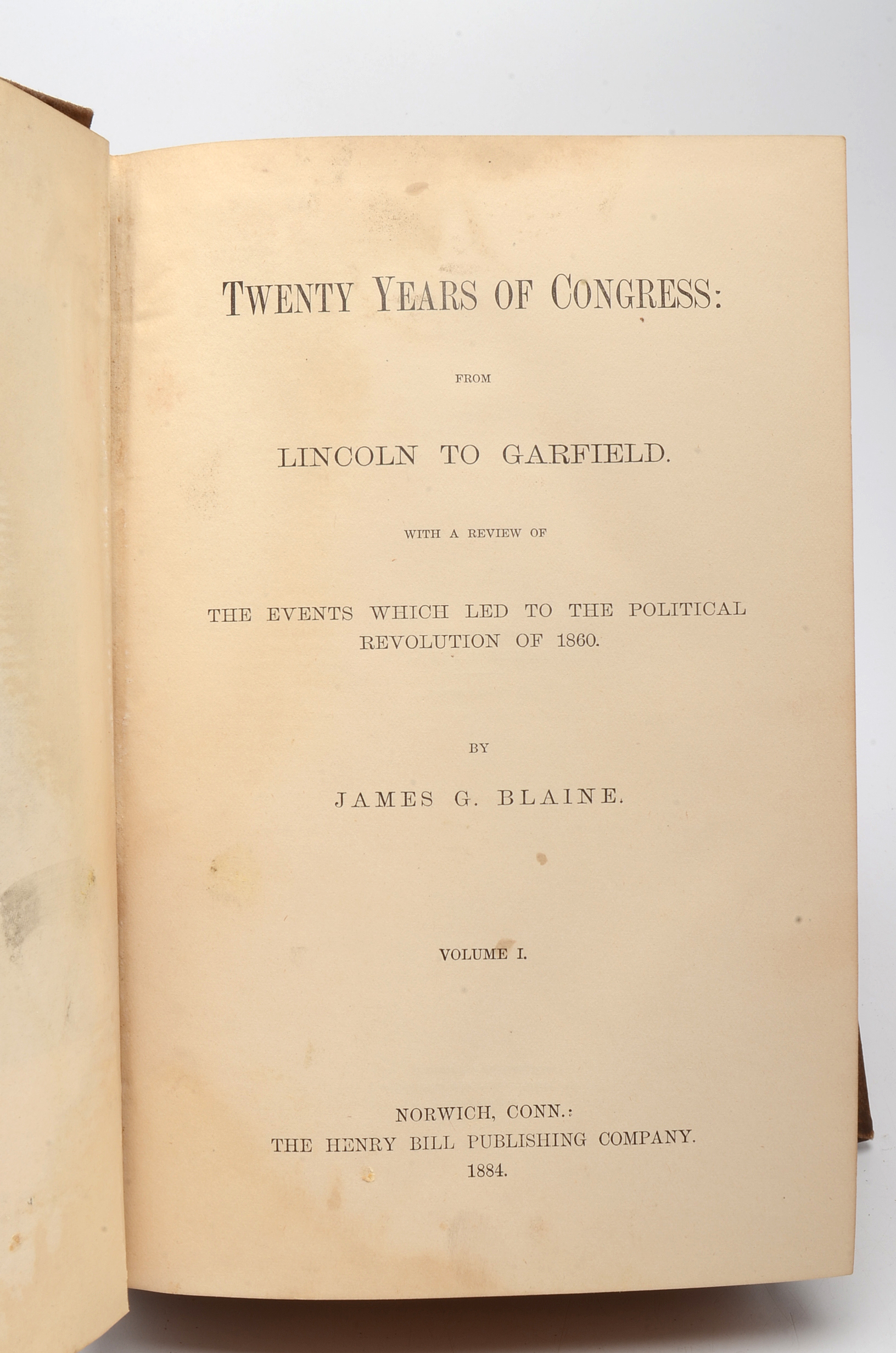 Antique Book Chronicling the US Congress Between 1861 and 1881