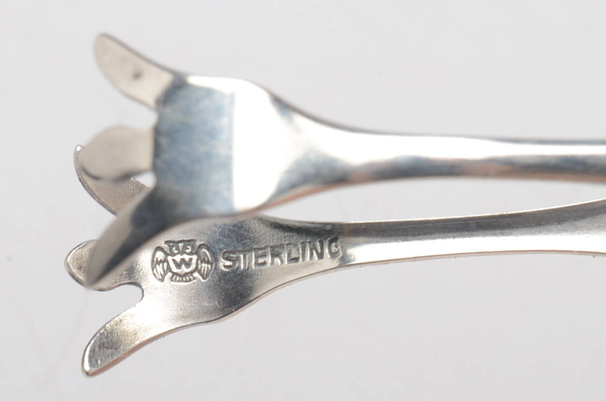 Weidlich and Dominick & Haff Sterling Silver Olive Forks and Tongs