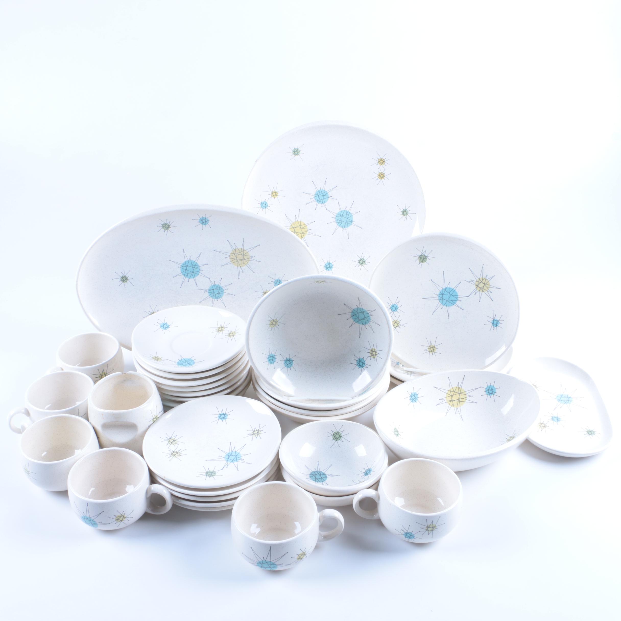 Mid Century Modern Franciscan "Starburst" Earthenware Tableware