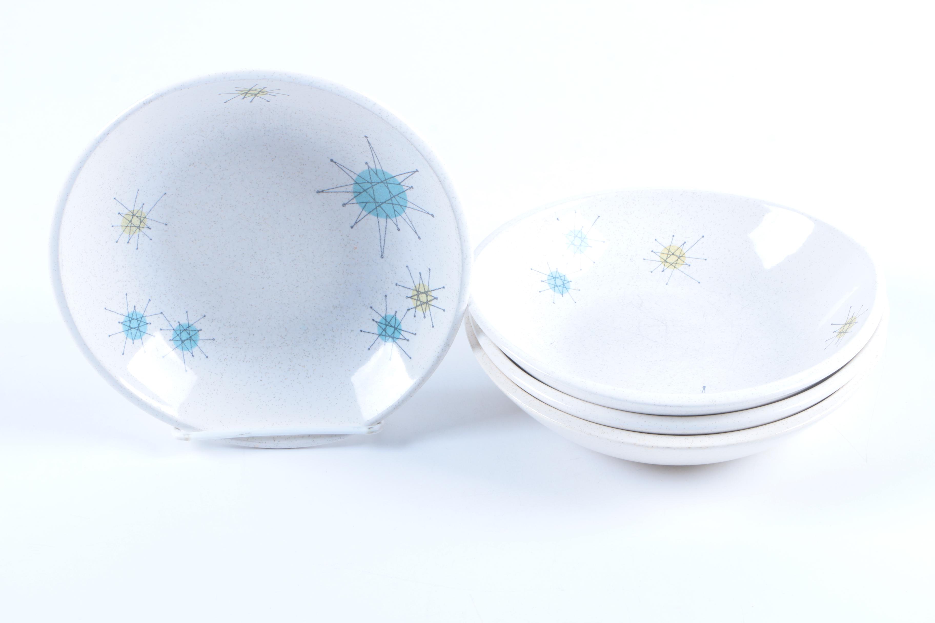 Mid Century Modern Franciscan "Starburst" Earthenware Tableware