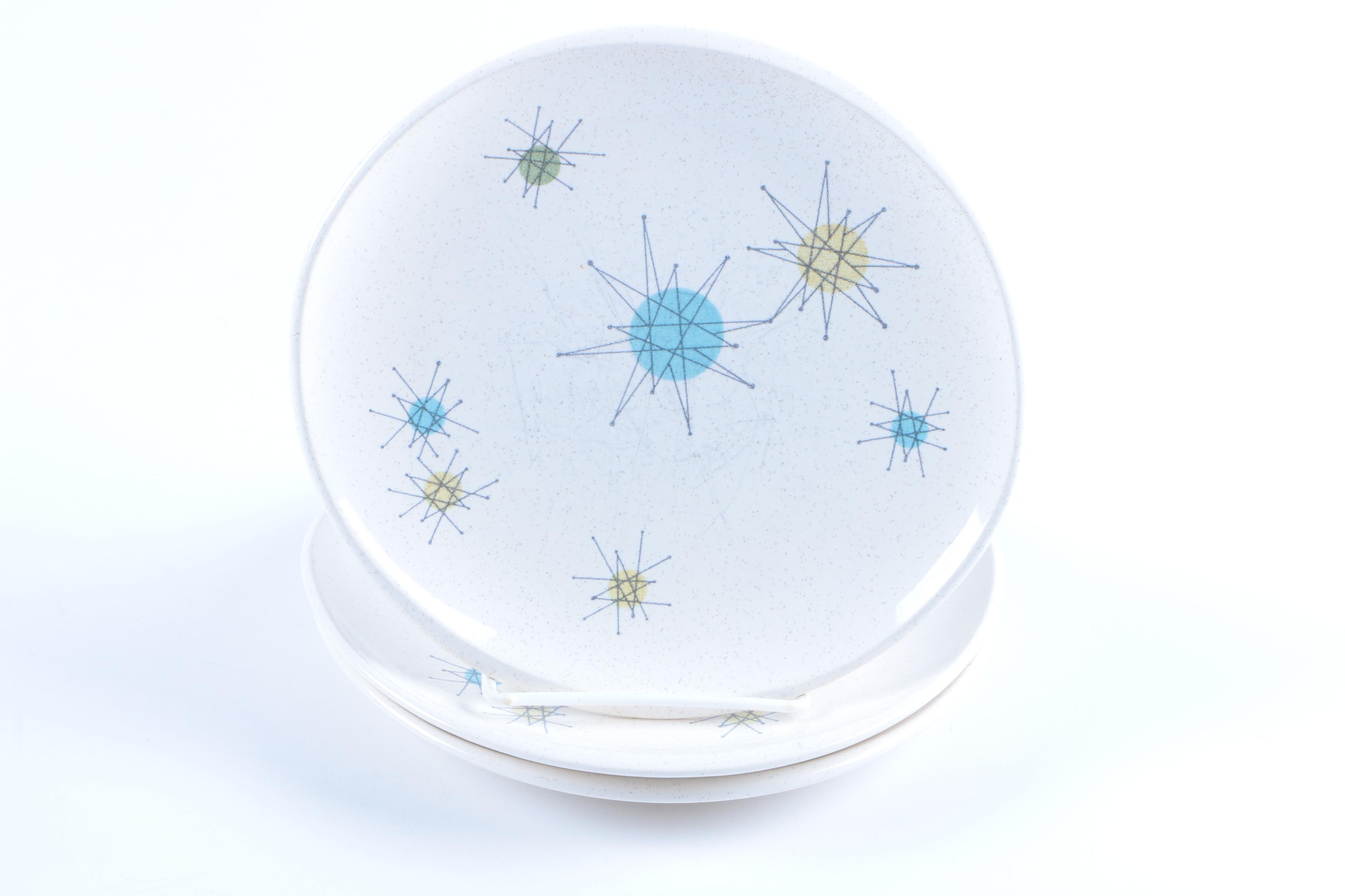 Mid Century Modern Franciscan "Starburst" Earthenware Tableware