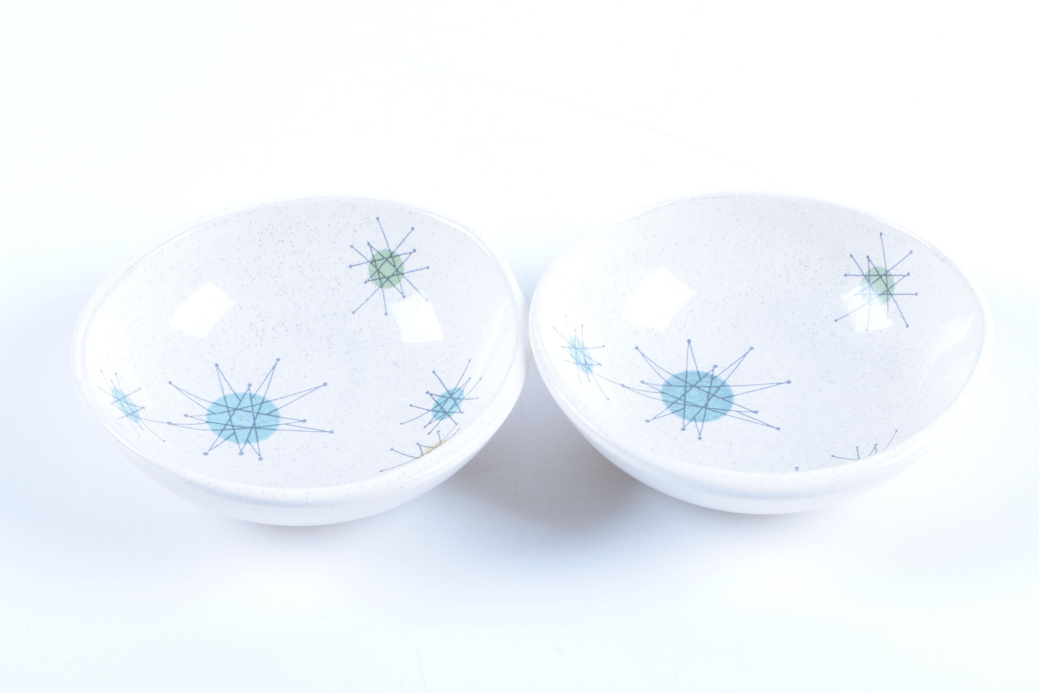 Mid Century Modern Franciscan "Starburst" Earthenware Tableware