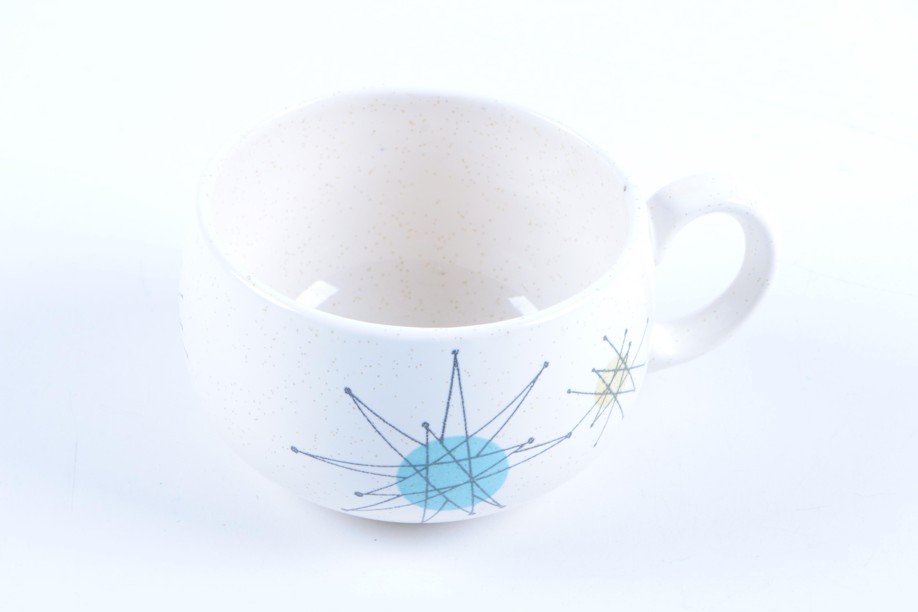 Mid Century Modern Franciscan "Starburst" Earthenware Tableware