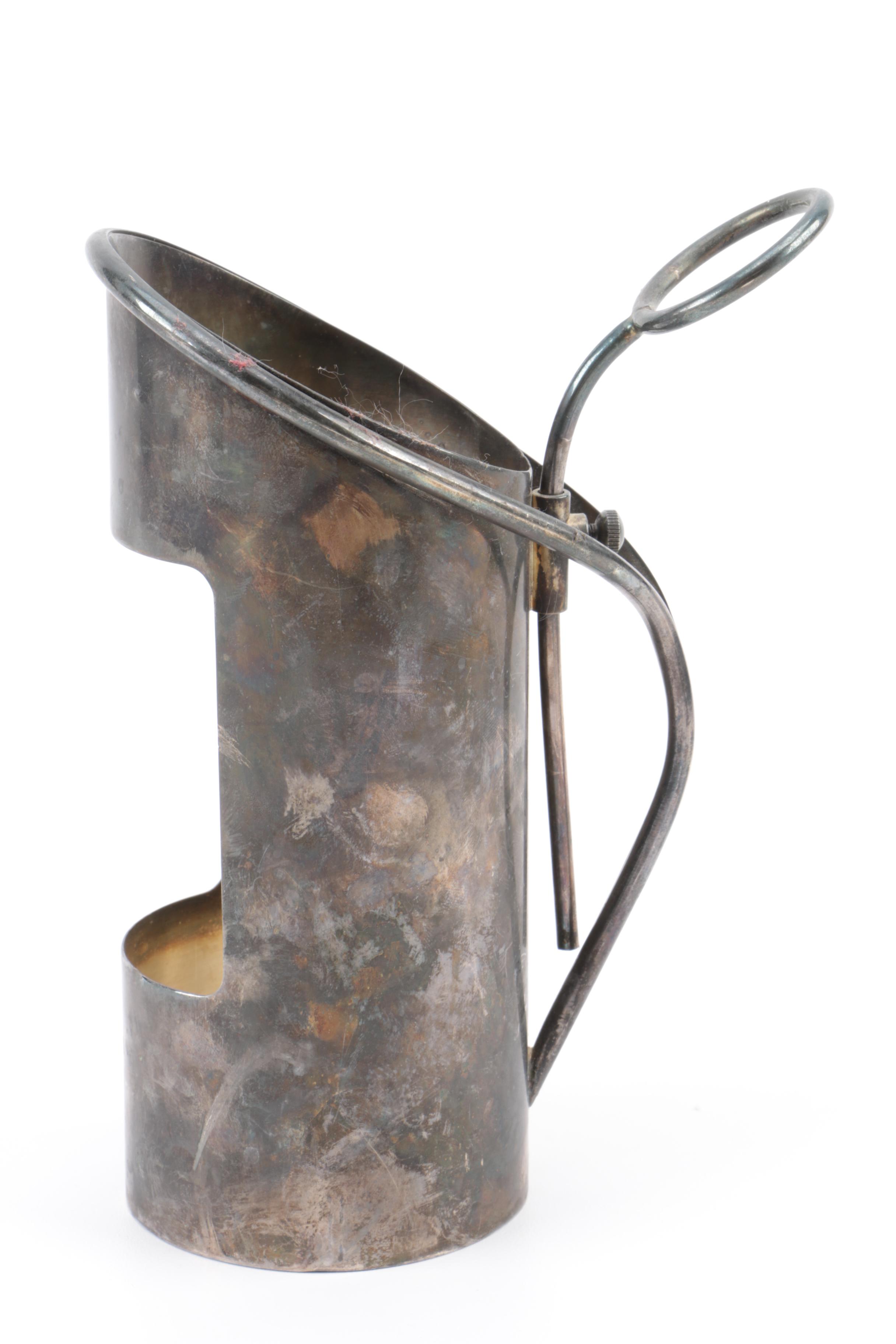 R. Wallace Silver Plate Teapot with Wine Cradle