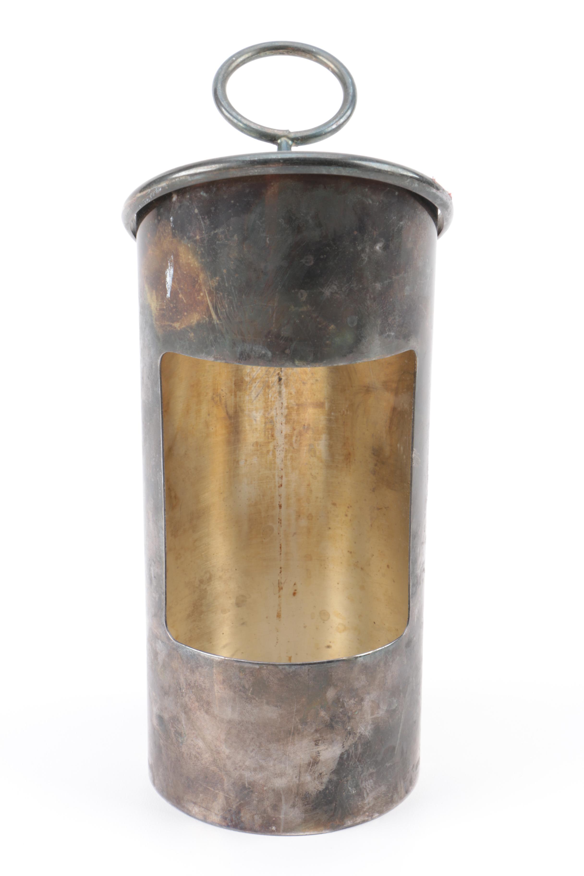 R. Wallace Silver Plate Teapot with Wine Cradle