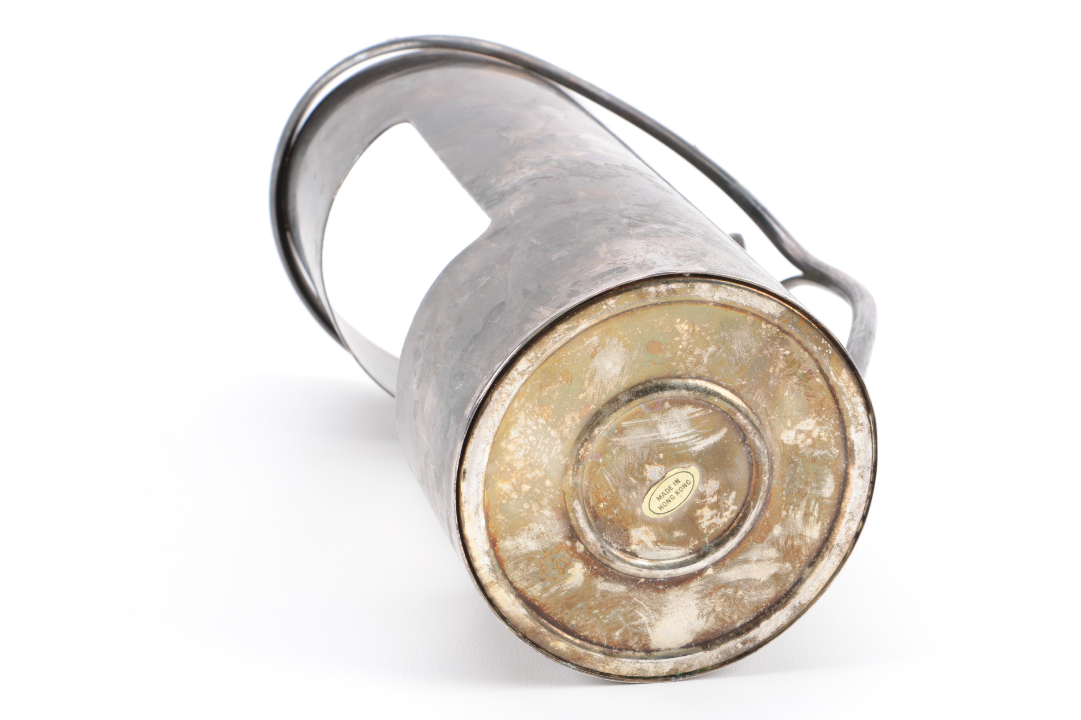 R. Wallace Silver Plate Teapot with Wine Cradle