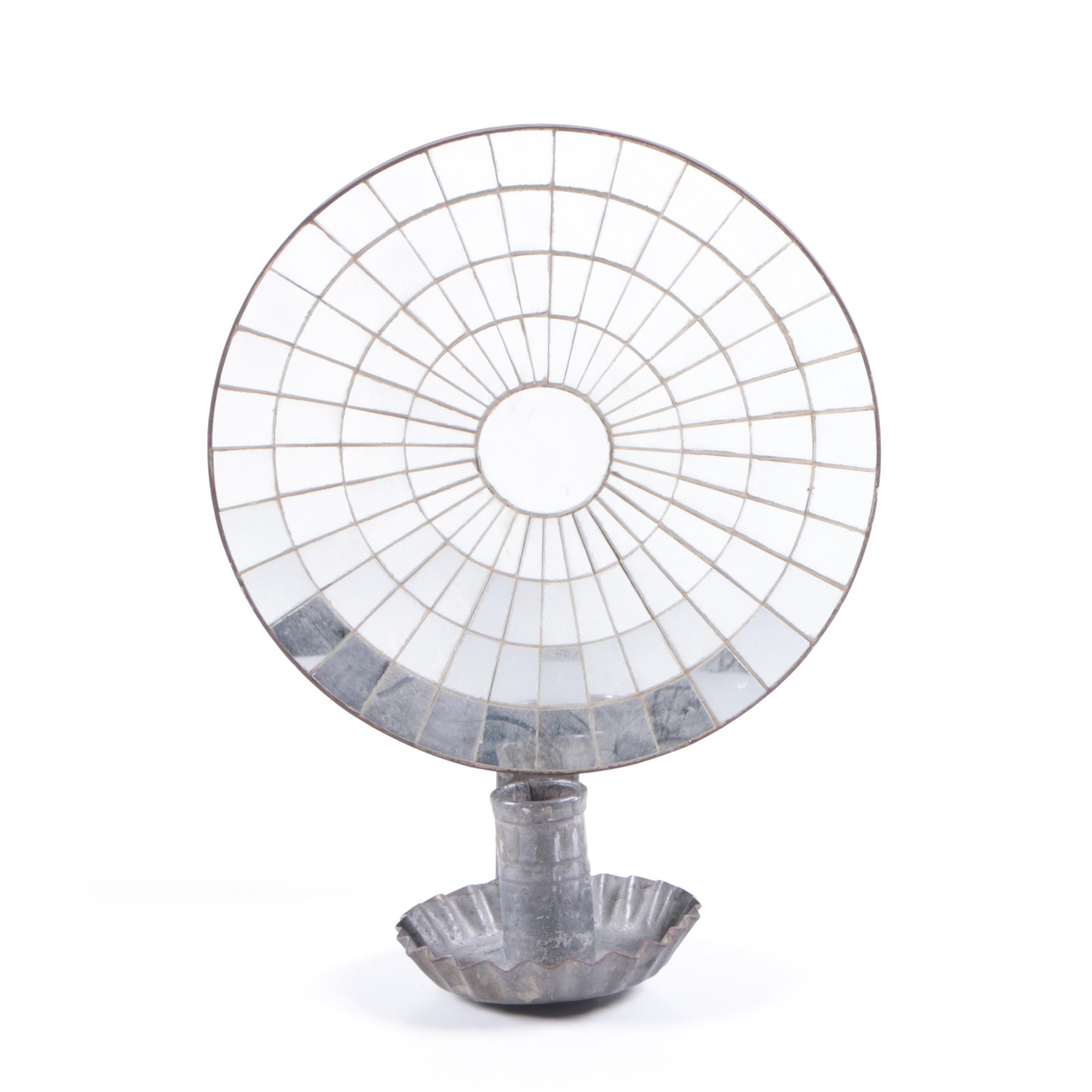 Decorative Rounded Mirror Wall Sconce