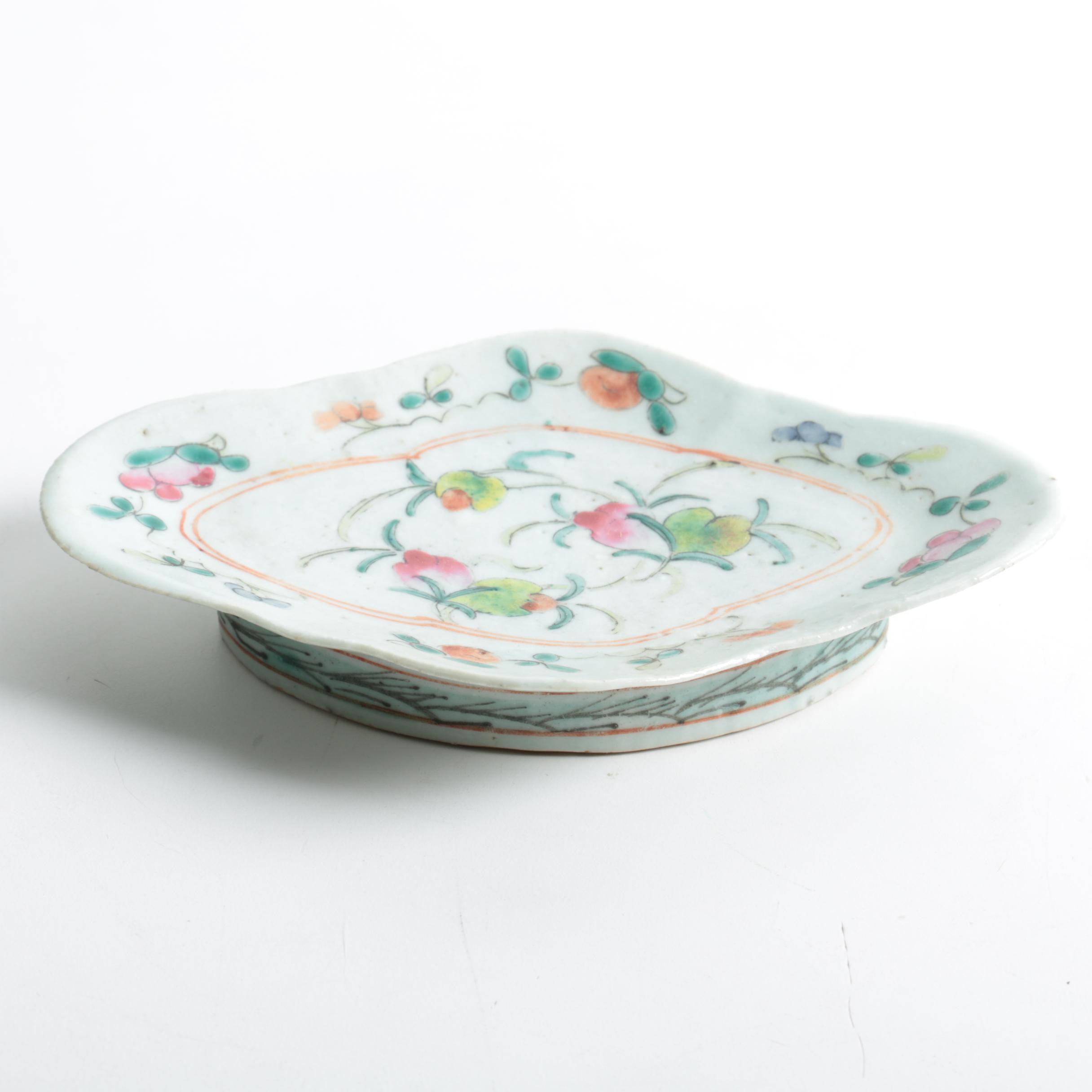 Circa 1900 Chinese Hand Painted Porcelain Dish