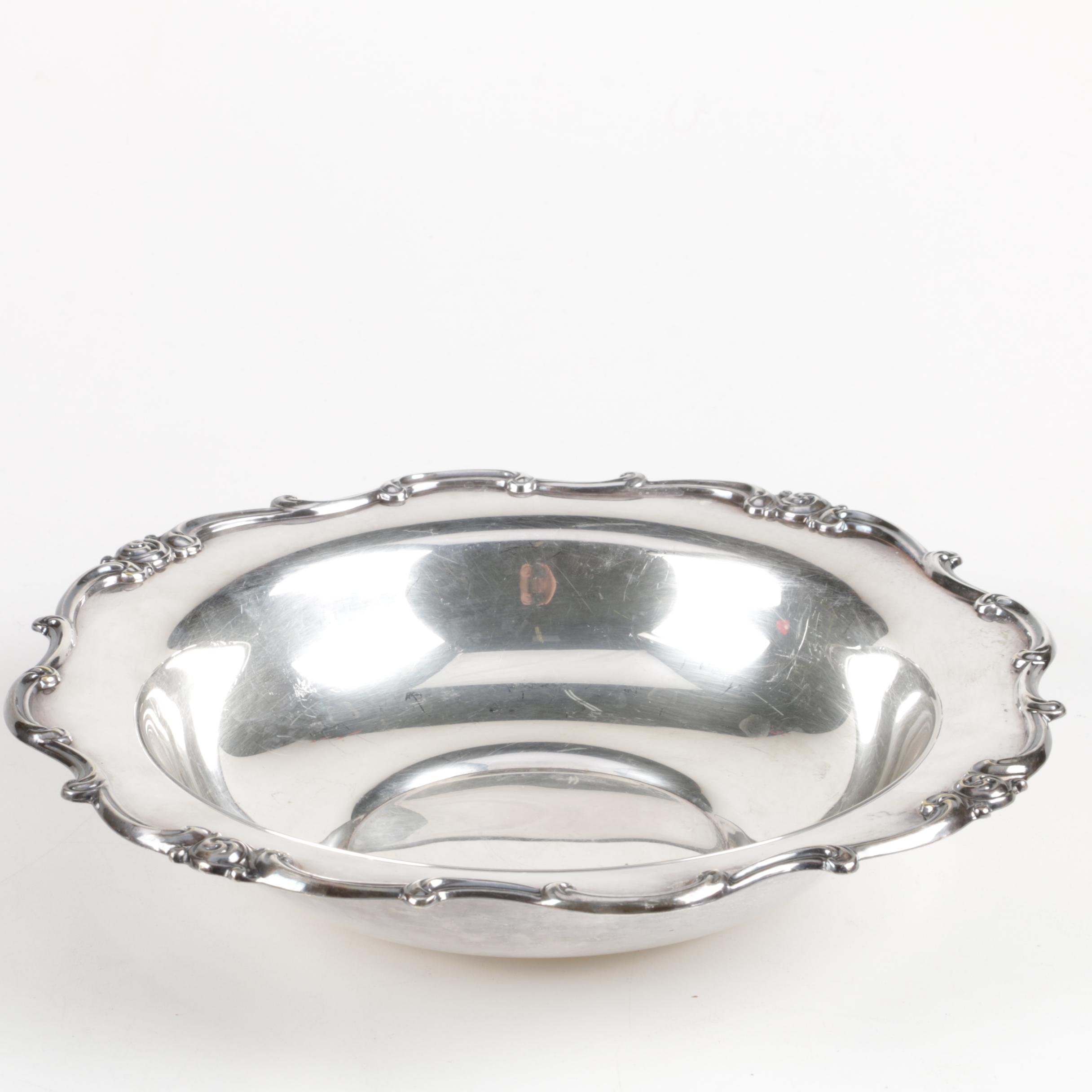 Gorham "Rondo" Silver Plate Vegetable Bowl with Assorted Serveware