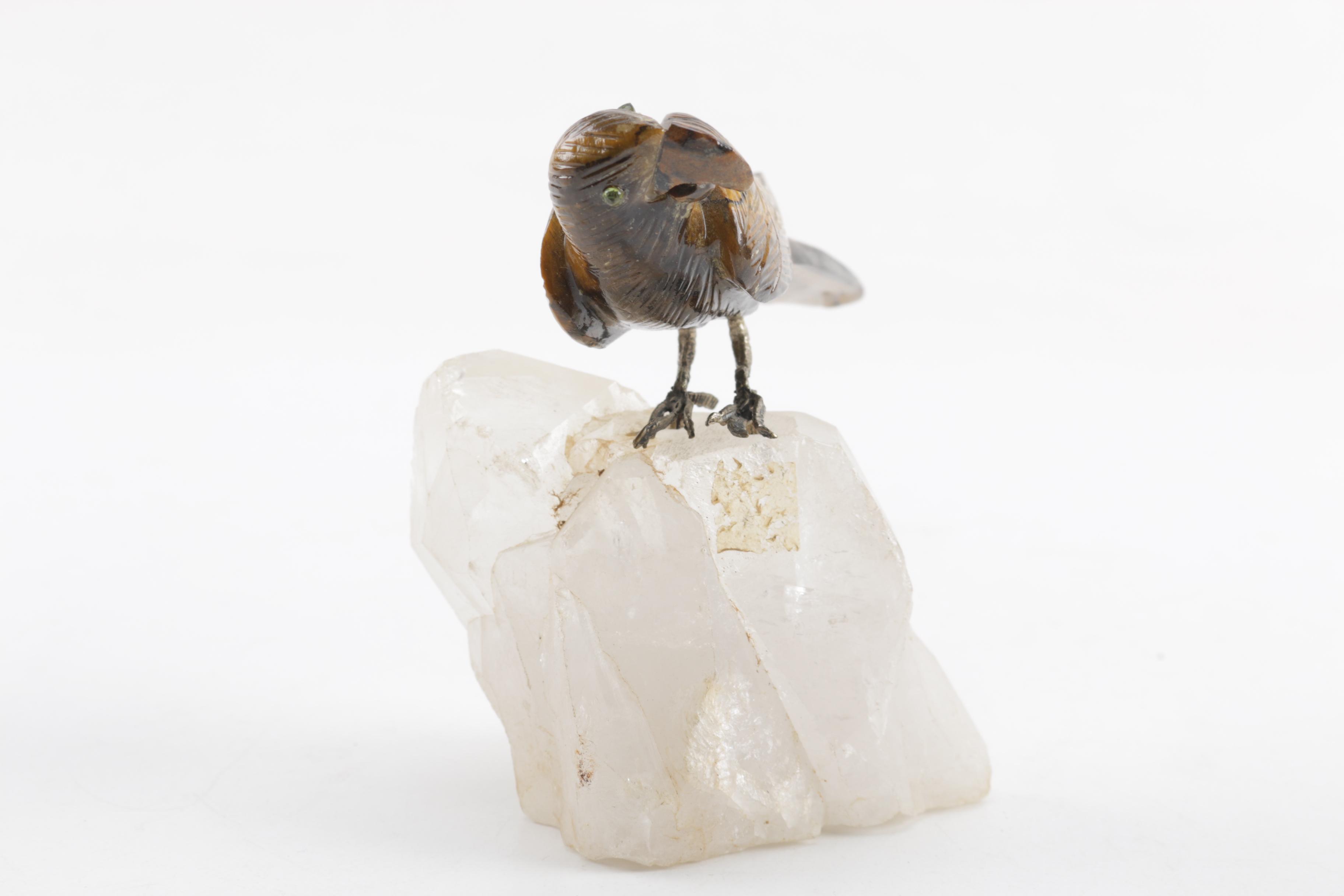 Ornate Stone Bird Figurines