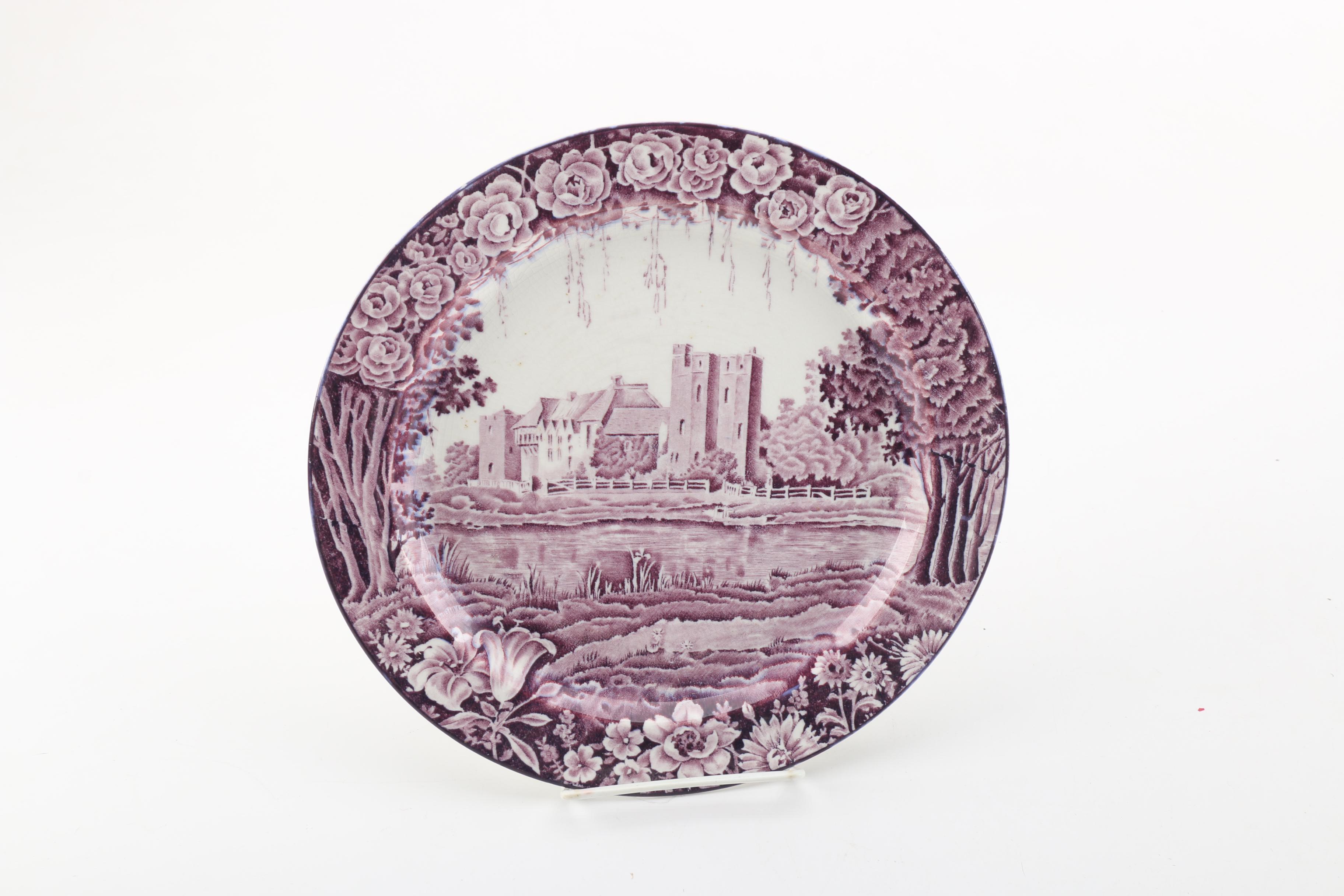 Vintage and Antique Transfer Printed Plates Including Wood & Sons