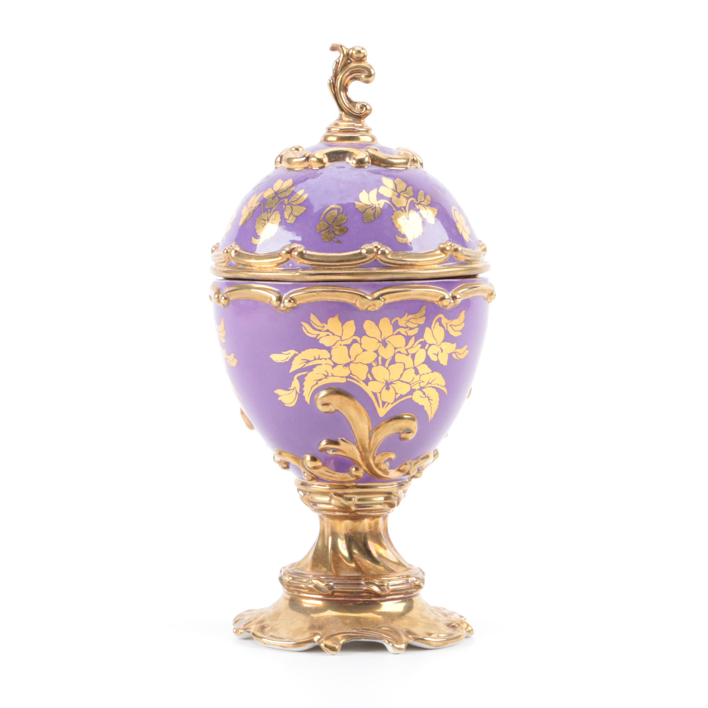 House of Faberge "Violet" Musical Egg