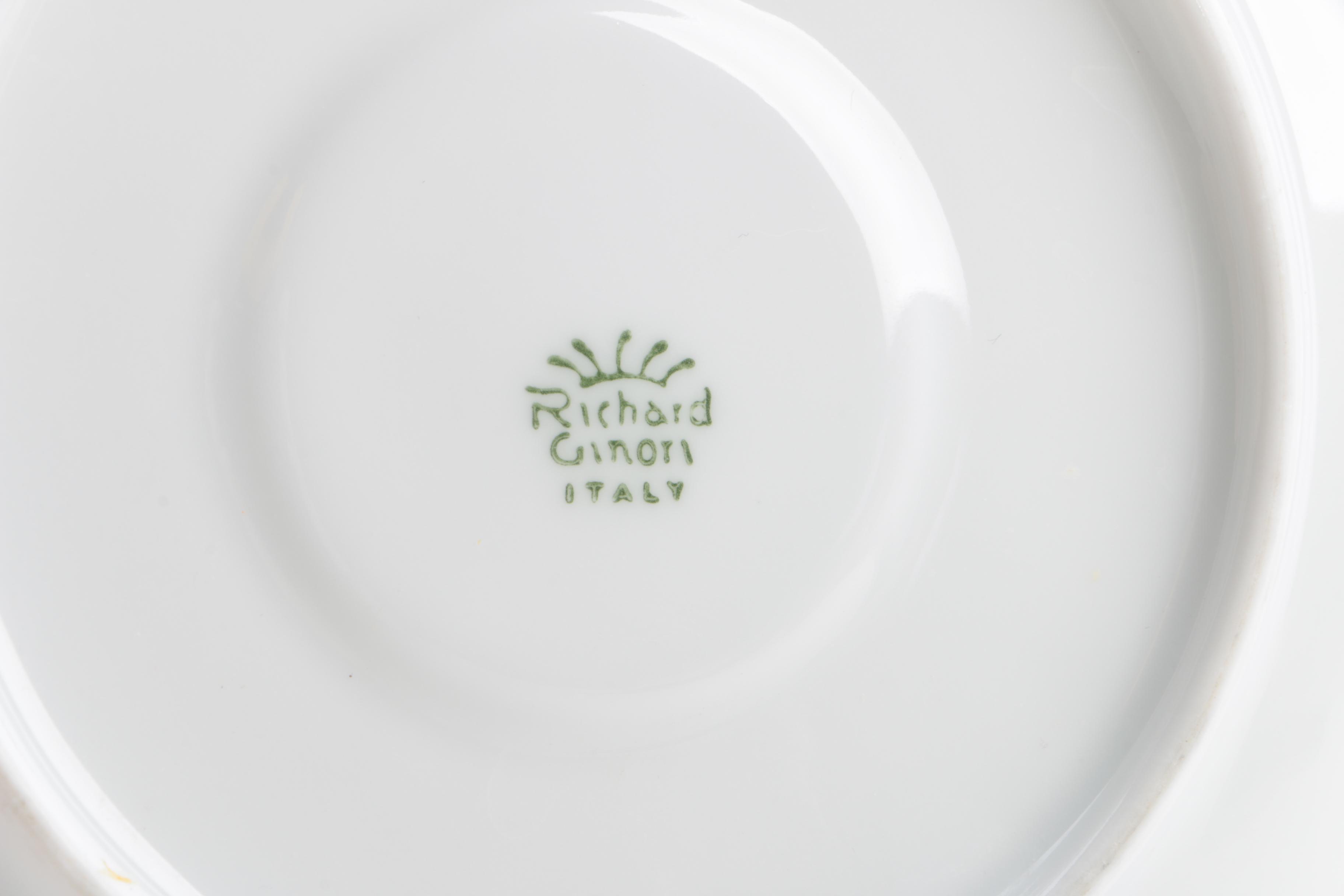 Richard Ginori "Bordo Oro" Teacups and Saucers