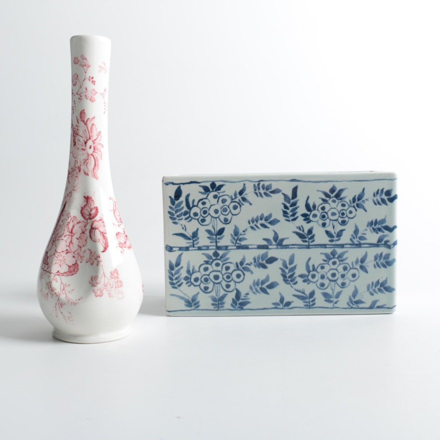 Ceramic Vase and Box