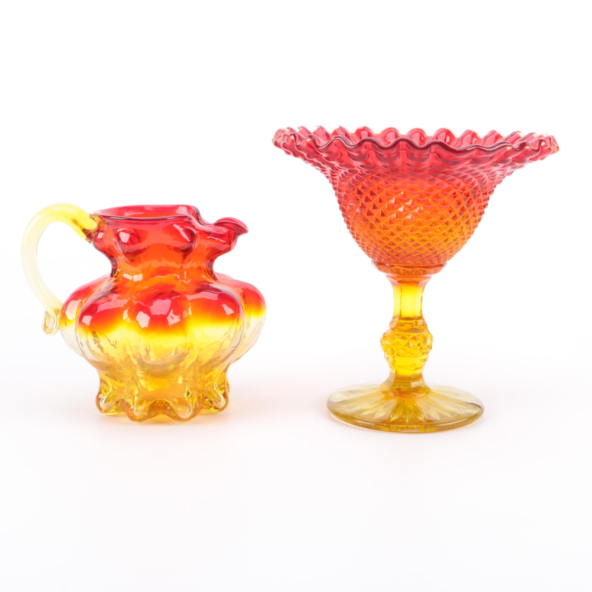 Vintage Amberina Glassware