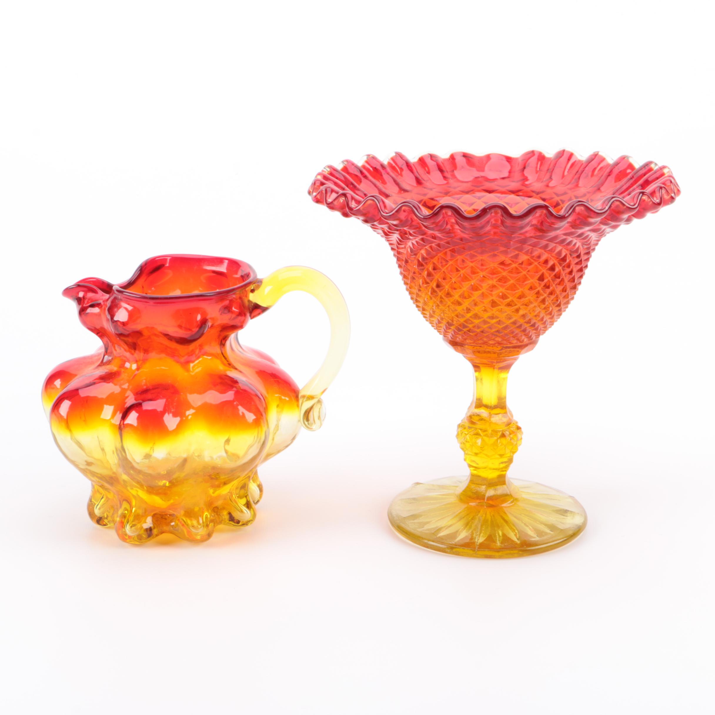 Vintage Amberina Glassware