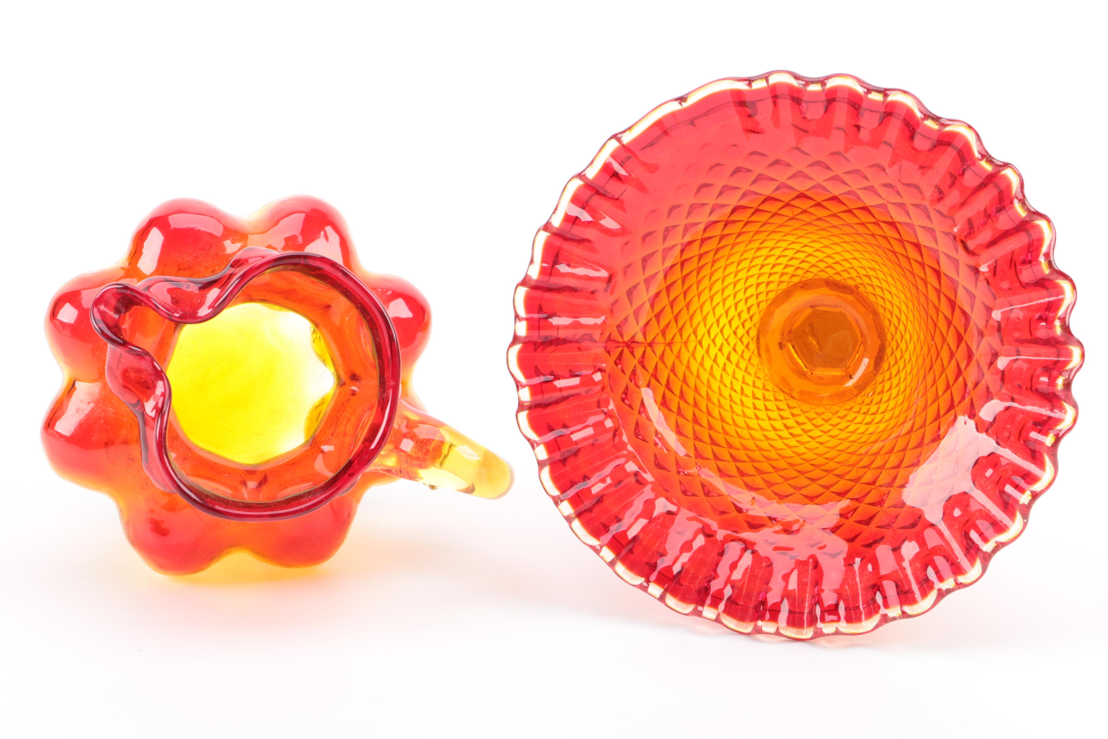 Vintage Amberina Glassware