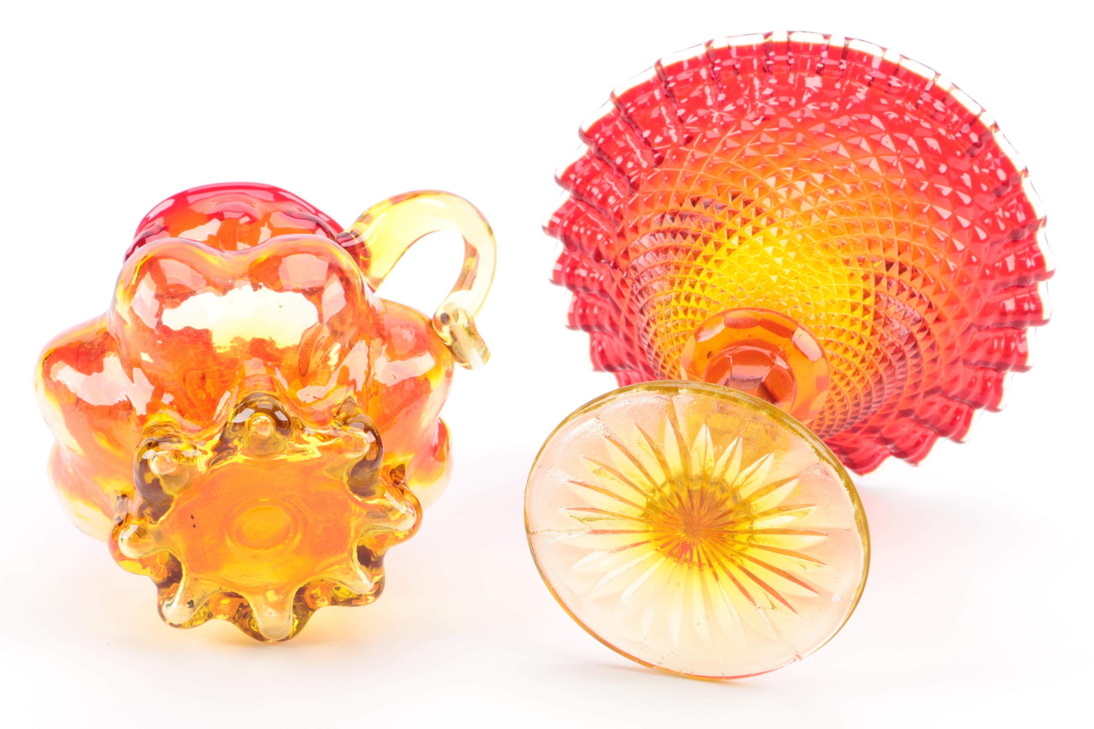 Vintage Amberina Glassware