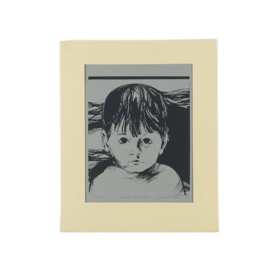 Claudine Paluzzi 1970 Limited Edition Serigraph on Paper "Youth"