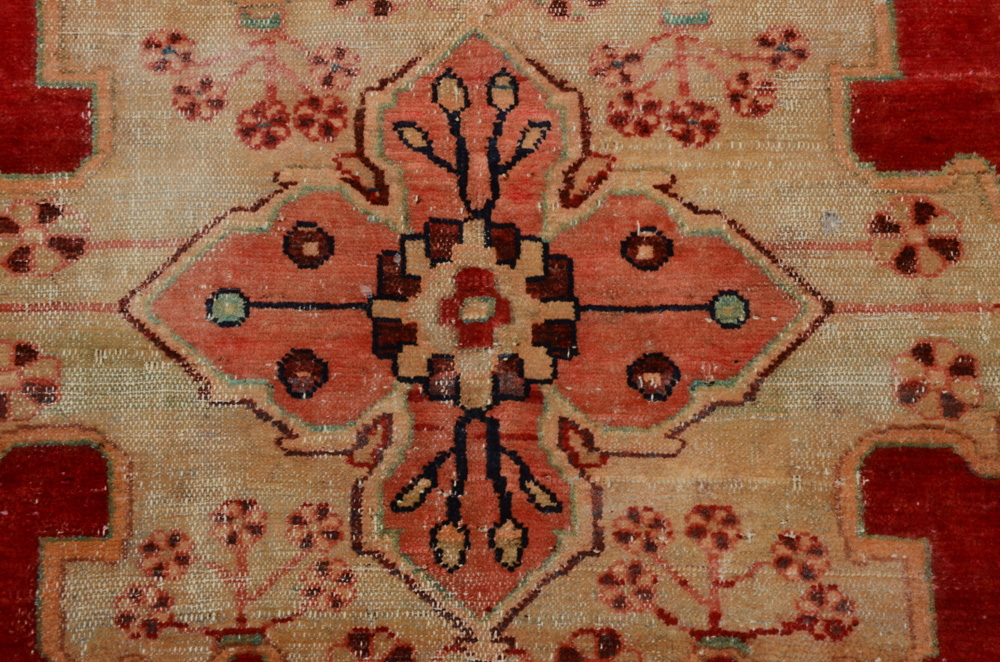 Antique Persian Hand-Knotted Bakshaish Area Rug