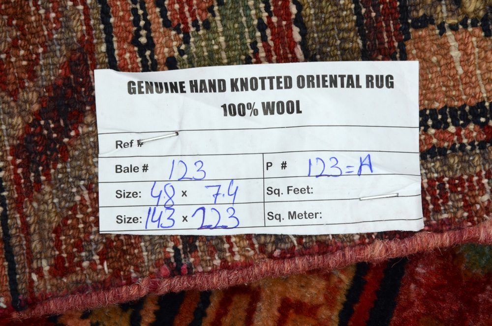 Antique Persian Hand-Knotted Bakshaish Area Rug