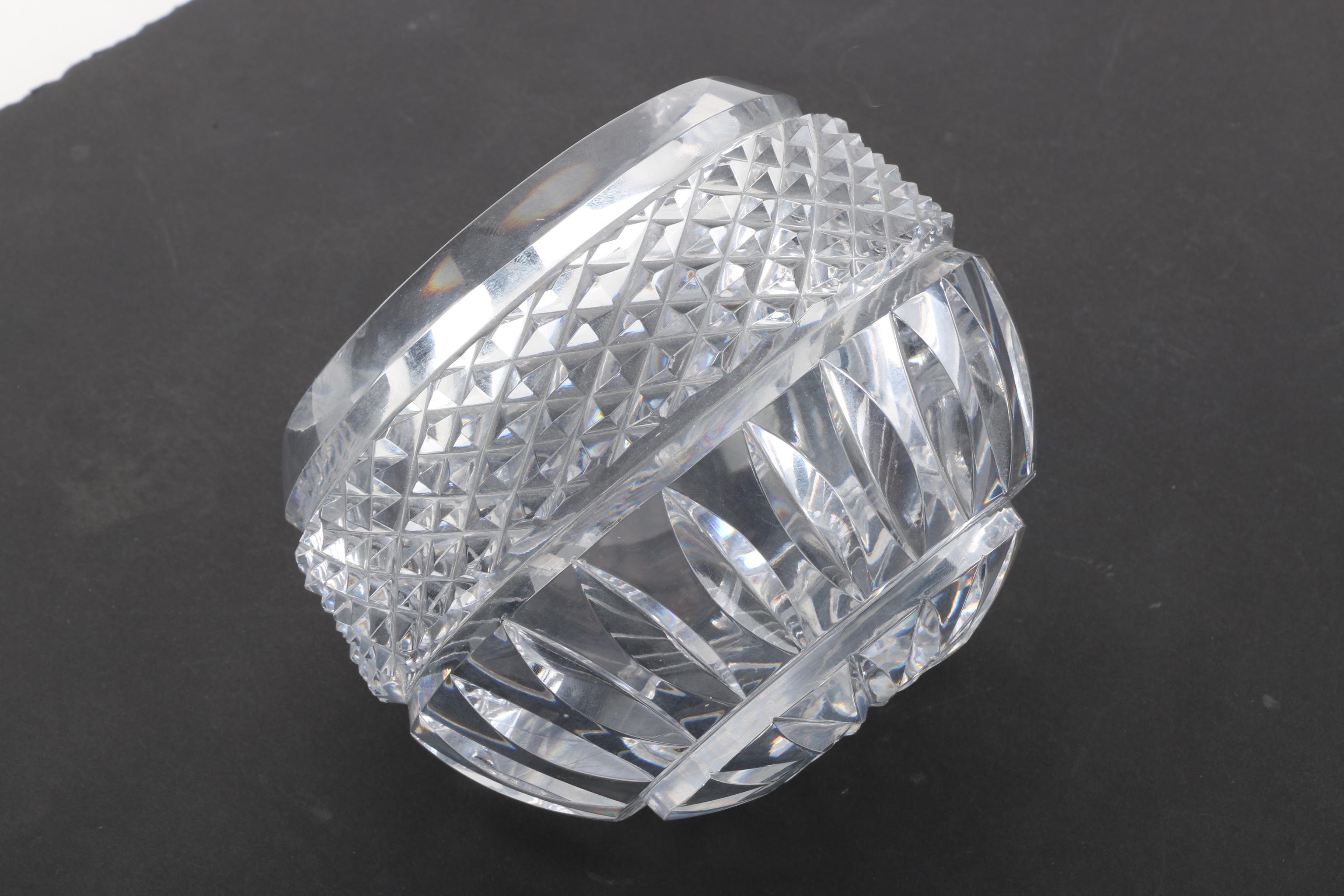 Waterford Crystal Bud Vase and Crystal Rose Bowl Vase