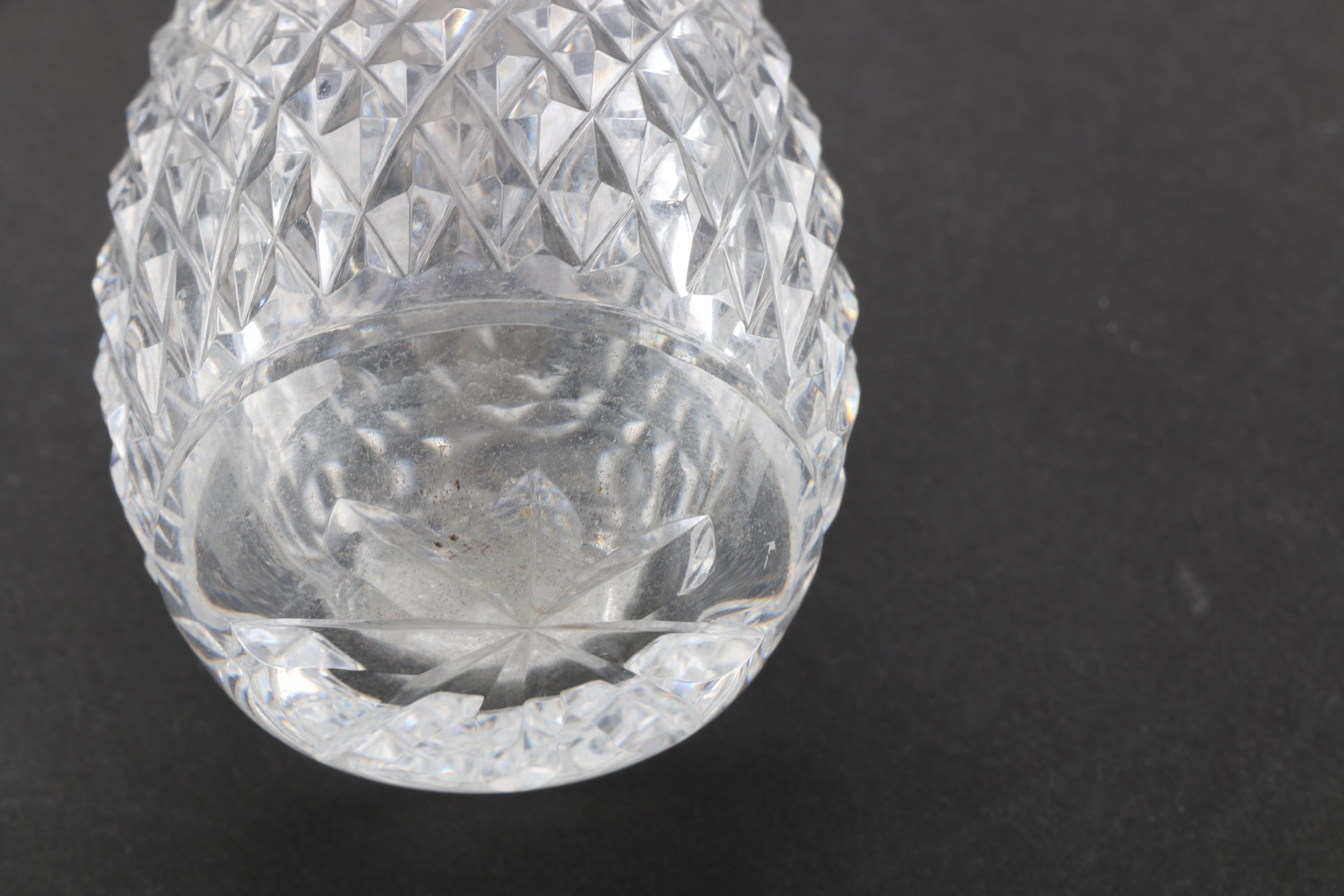 Waterford Crystal Bud Vase and Crystal Rose Bowl Vase