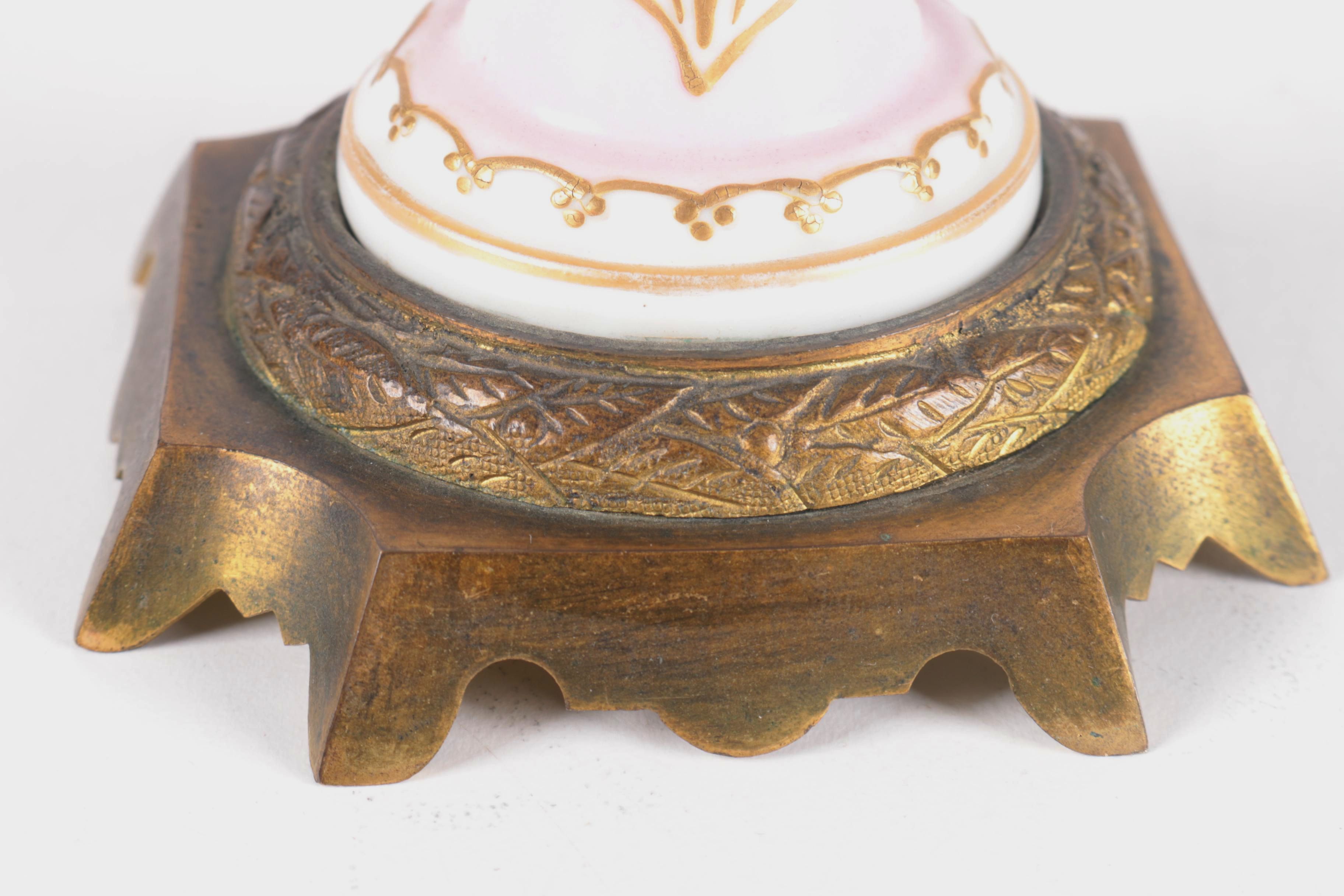 Antique Signed P. Roche French Sevres Style Hand-Painted Porcelain Vase