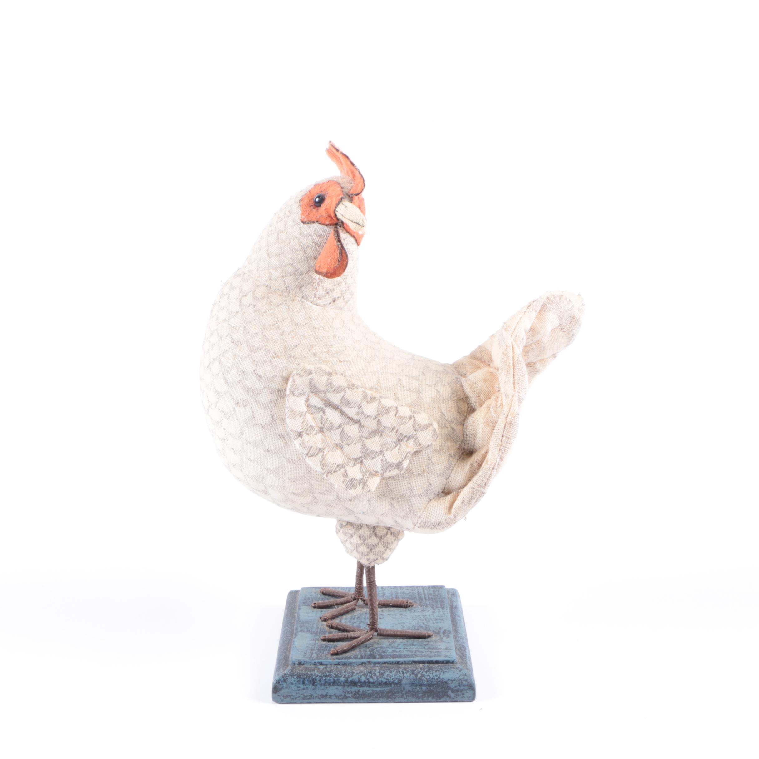 Stuffed Rooster Figure