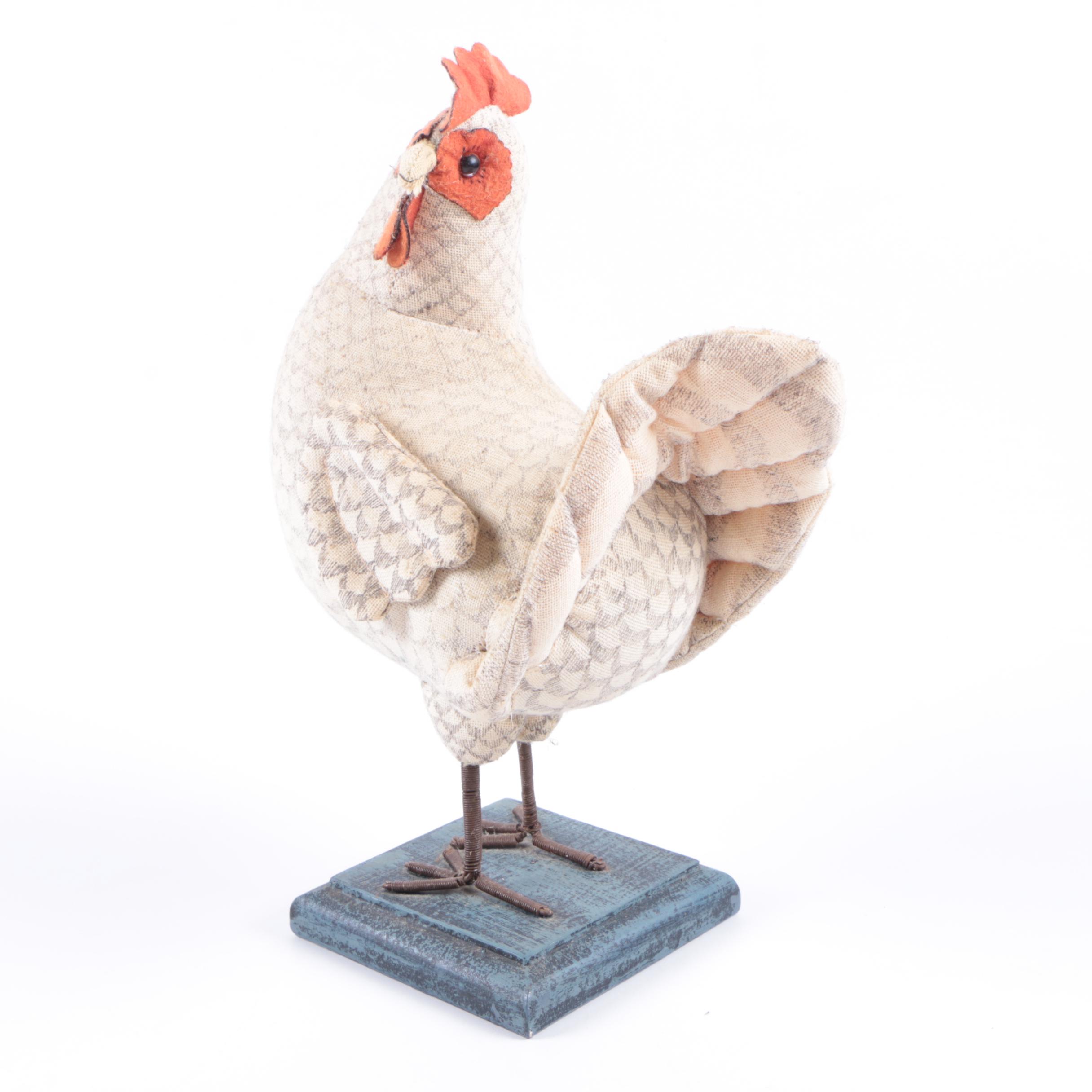 Stuffed Rooster Figure
