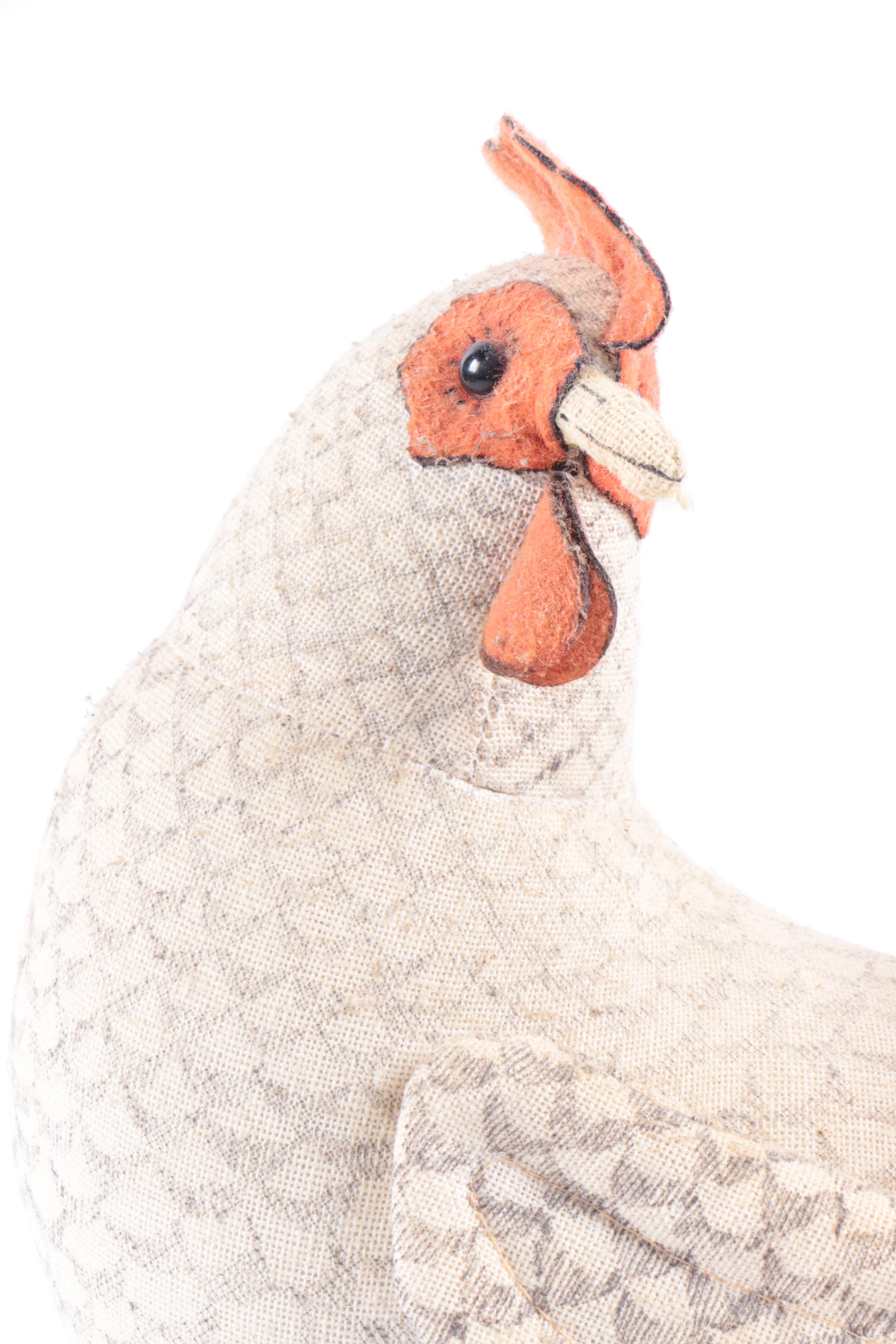 Stuffed Rooster Figure