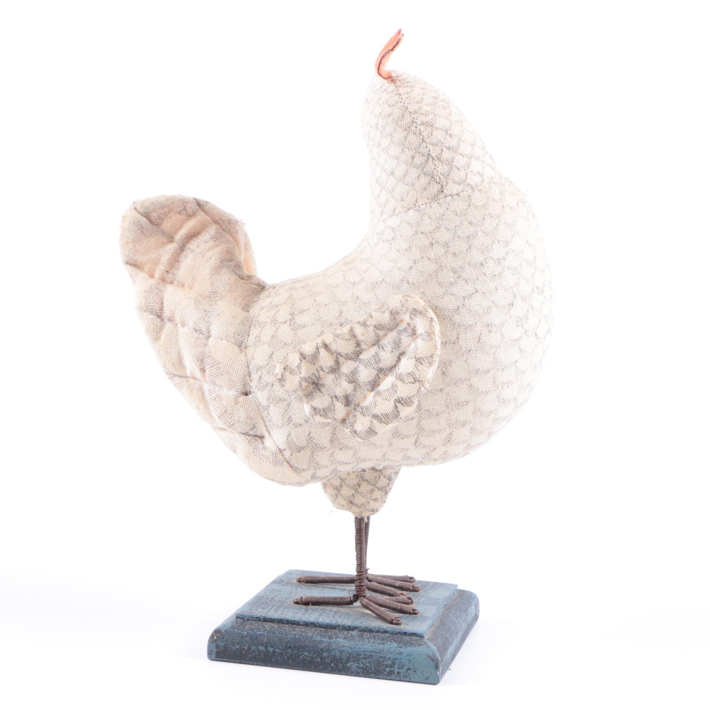 Stuffed Rooster Figure