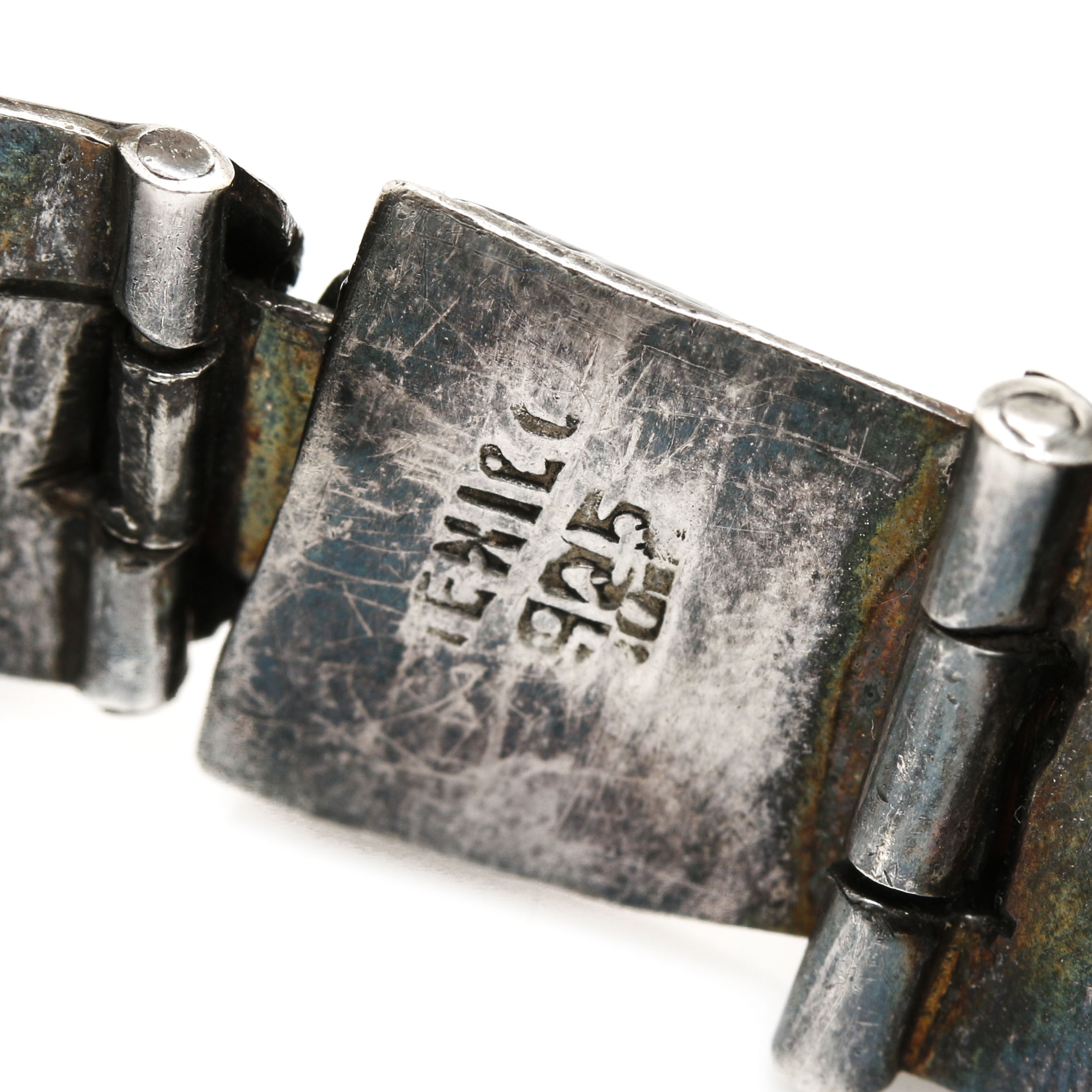 Sterling Silver Enameled Articulated Snake Bracelet