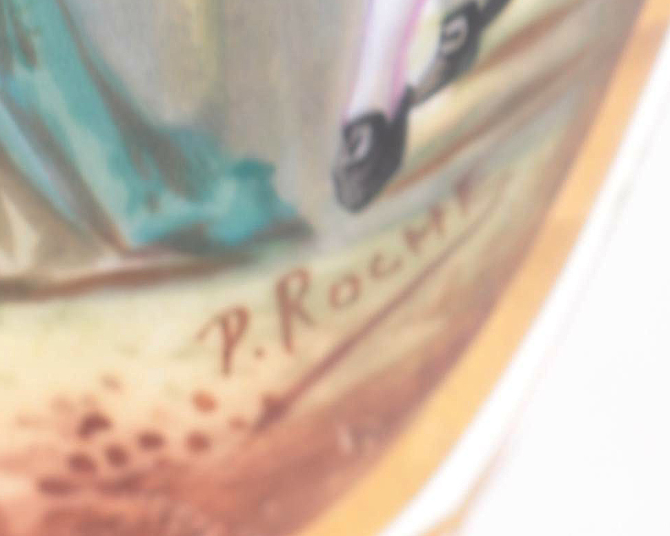 Antique Signed P. Roche French Sevres Style Hand-Painted Porcelain Vase