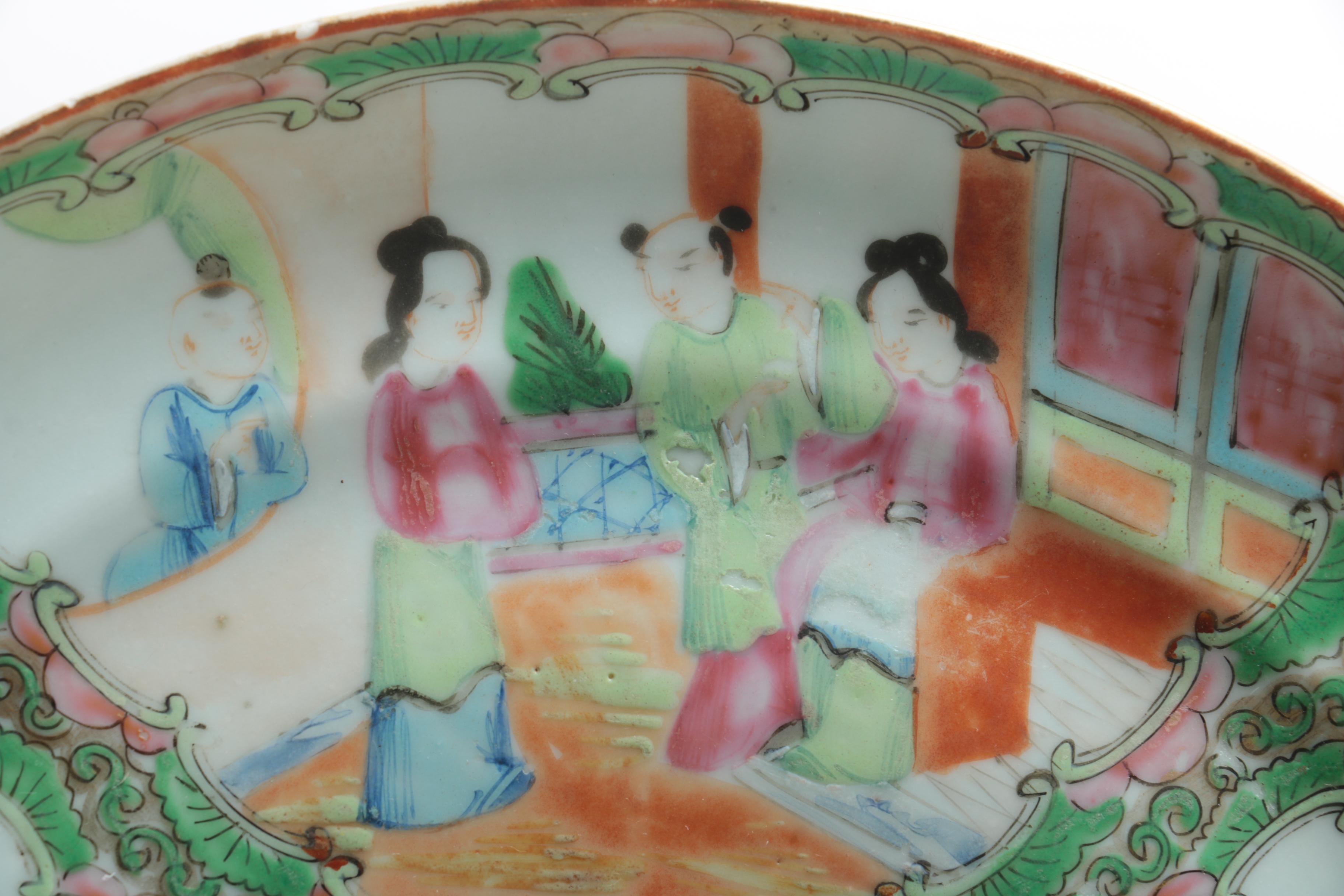 Antique Chinese "Rose Medallion" Plates