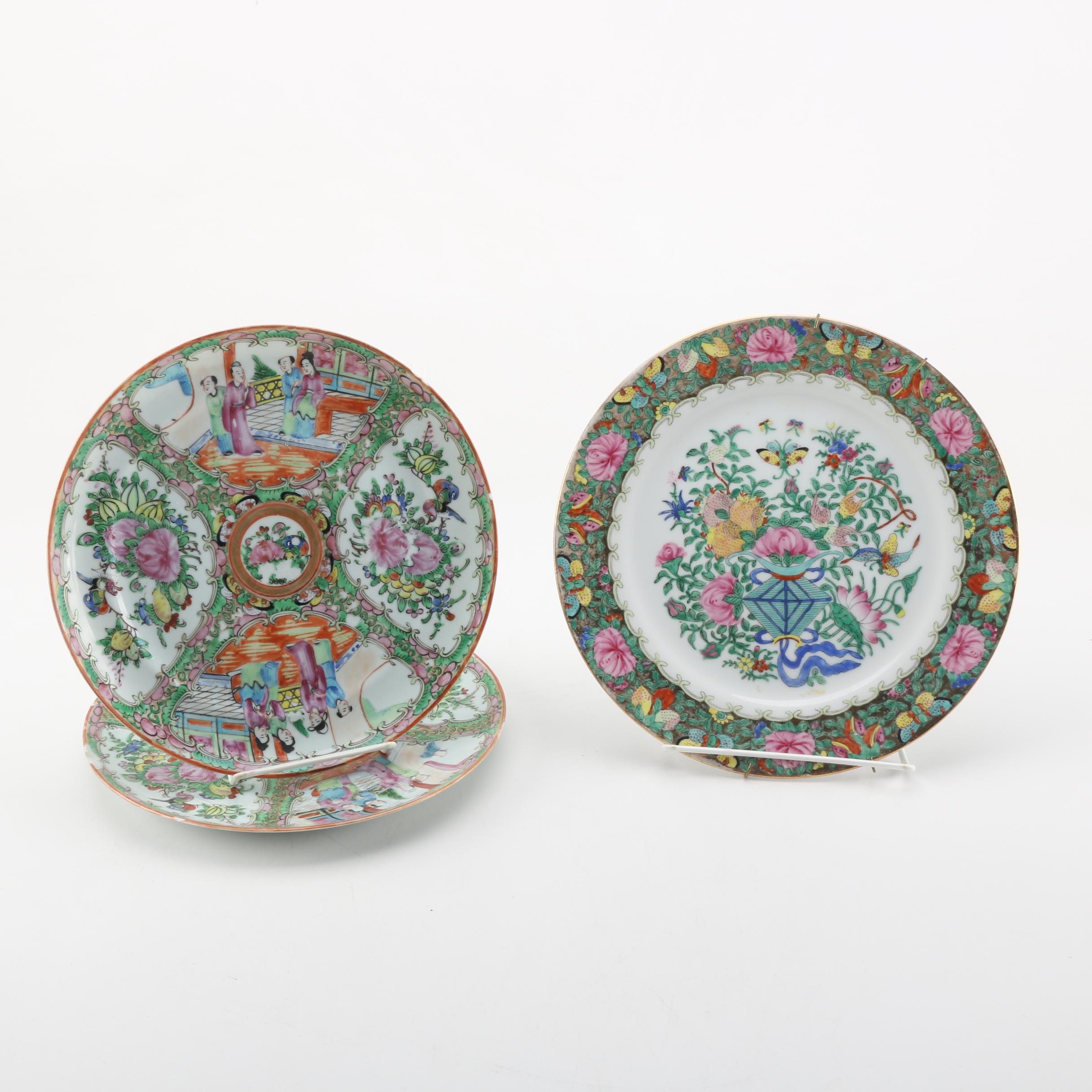 Three Decorative Porcelain Plates Featuring B. Altman