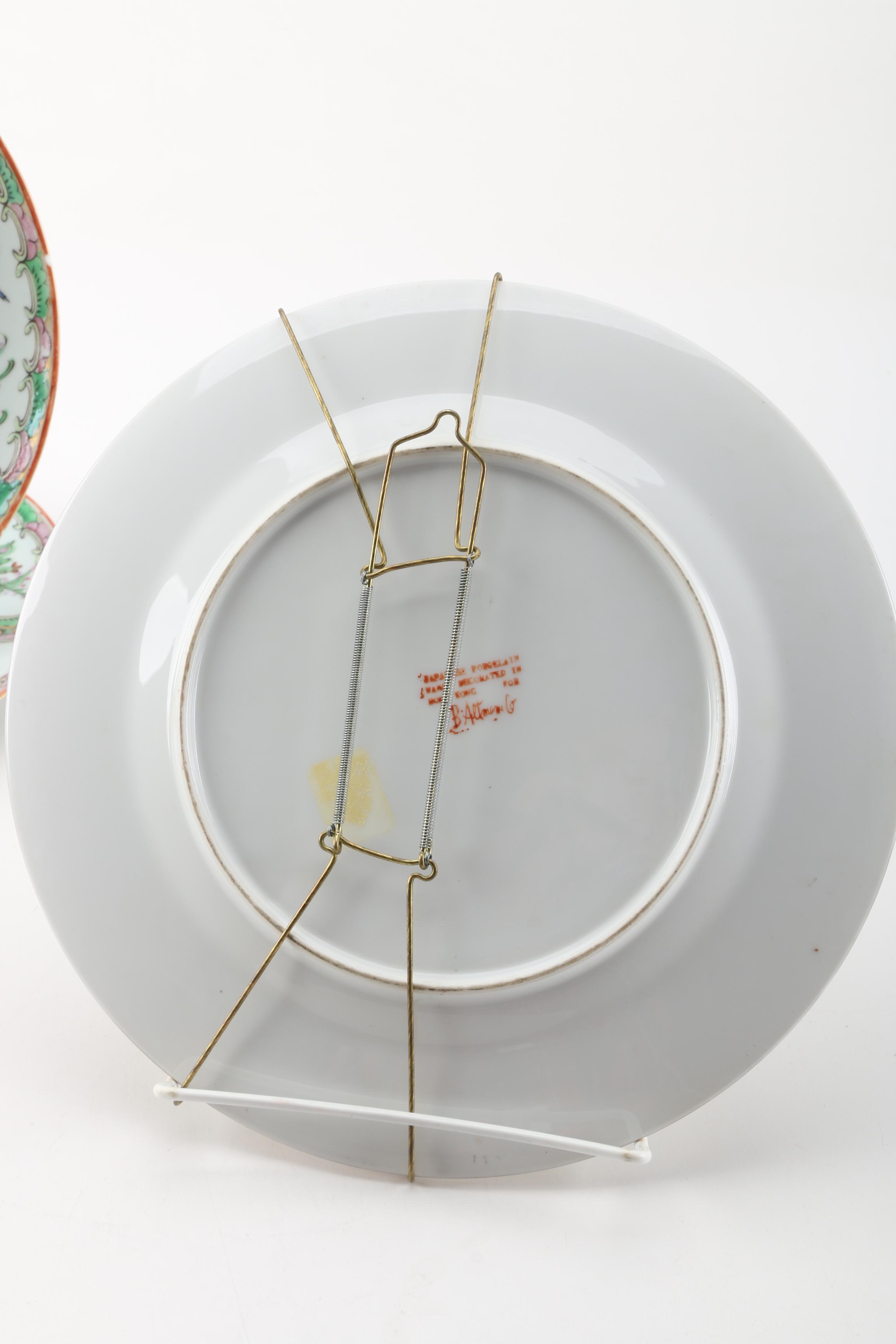 Three Decorative Porcelain Plates Featuring B. Altman