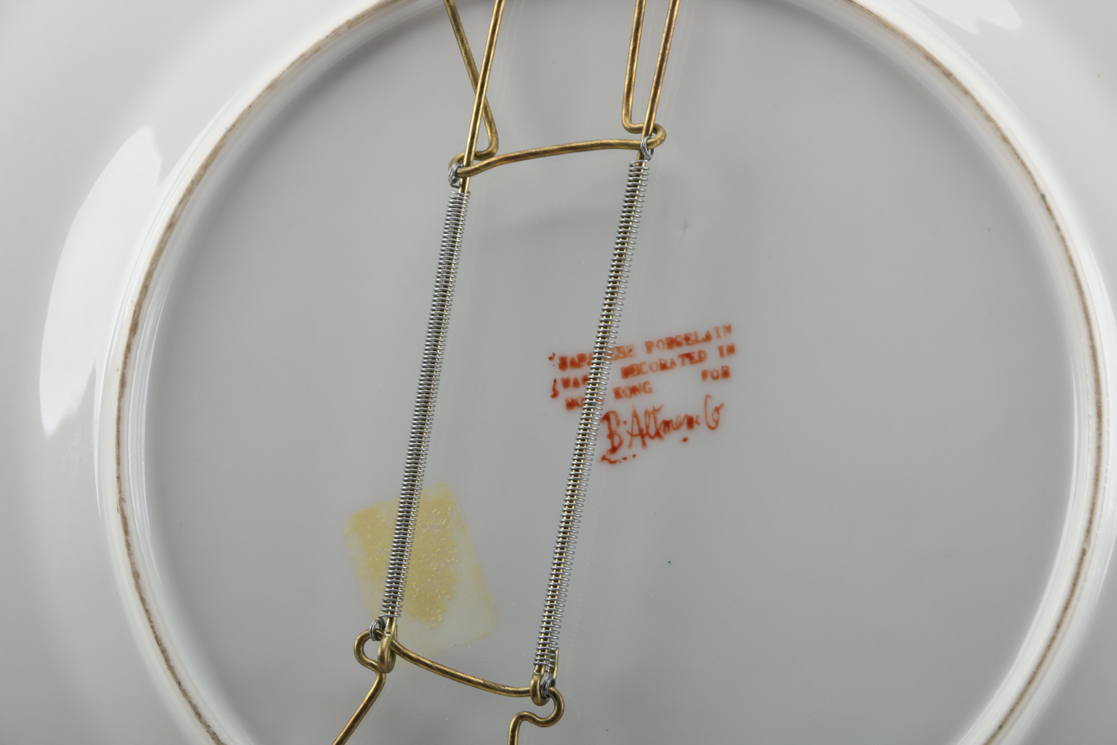 Three Decorative Porcelain Plates Featuring B. Altman