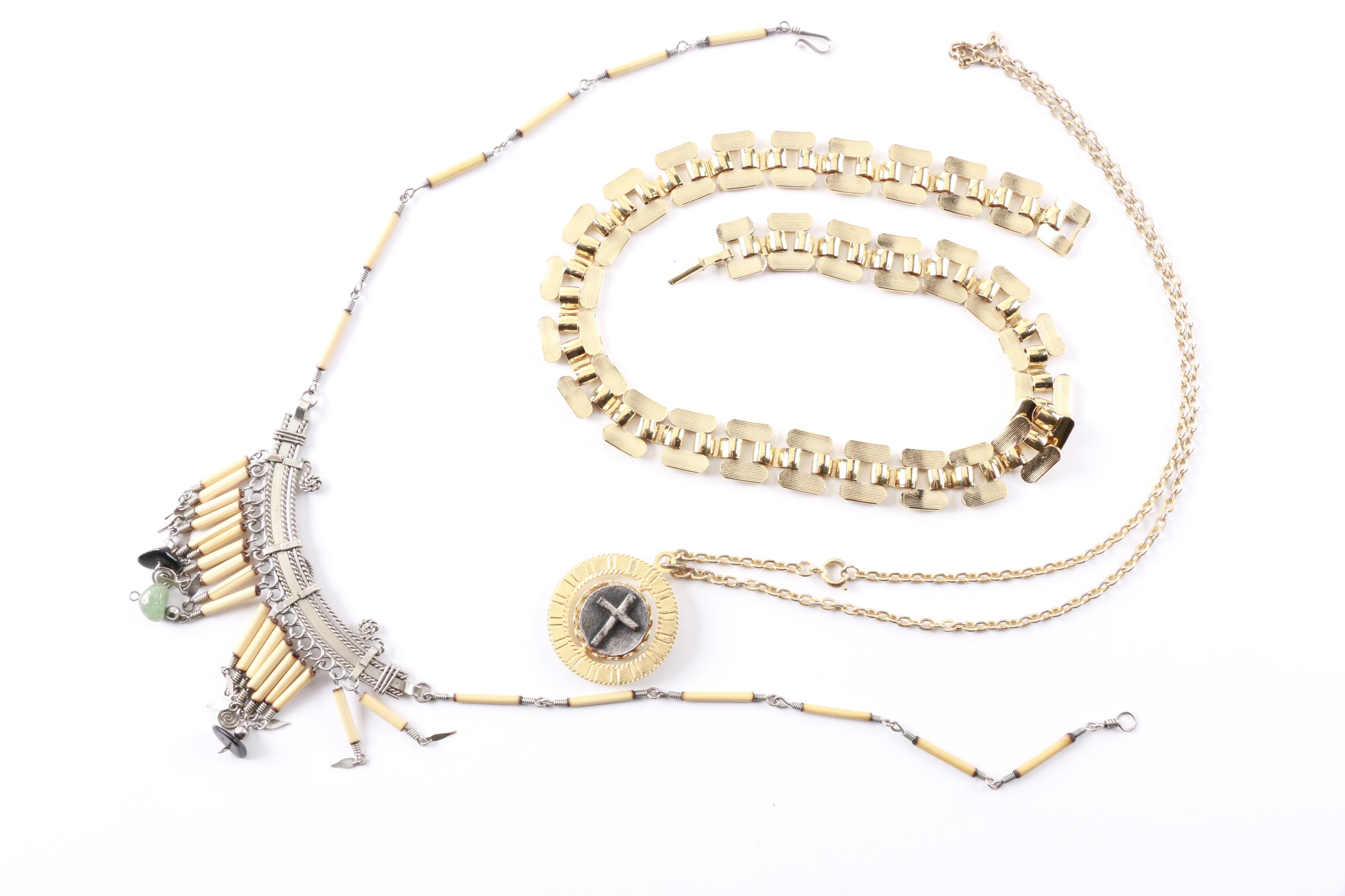 Large Assortment of Jewelry Featuring Diamond Tie Bar