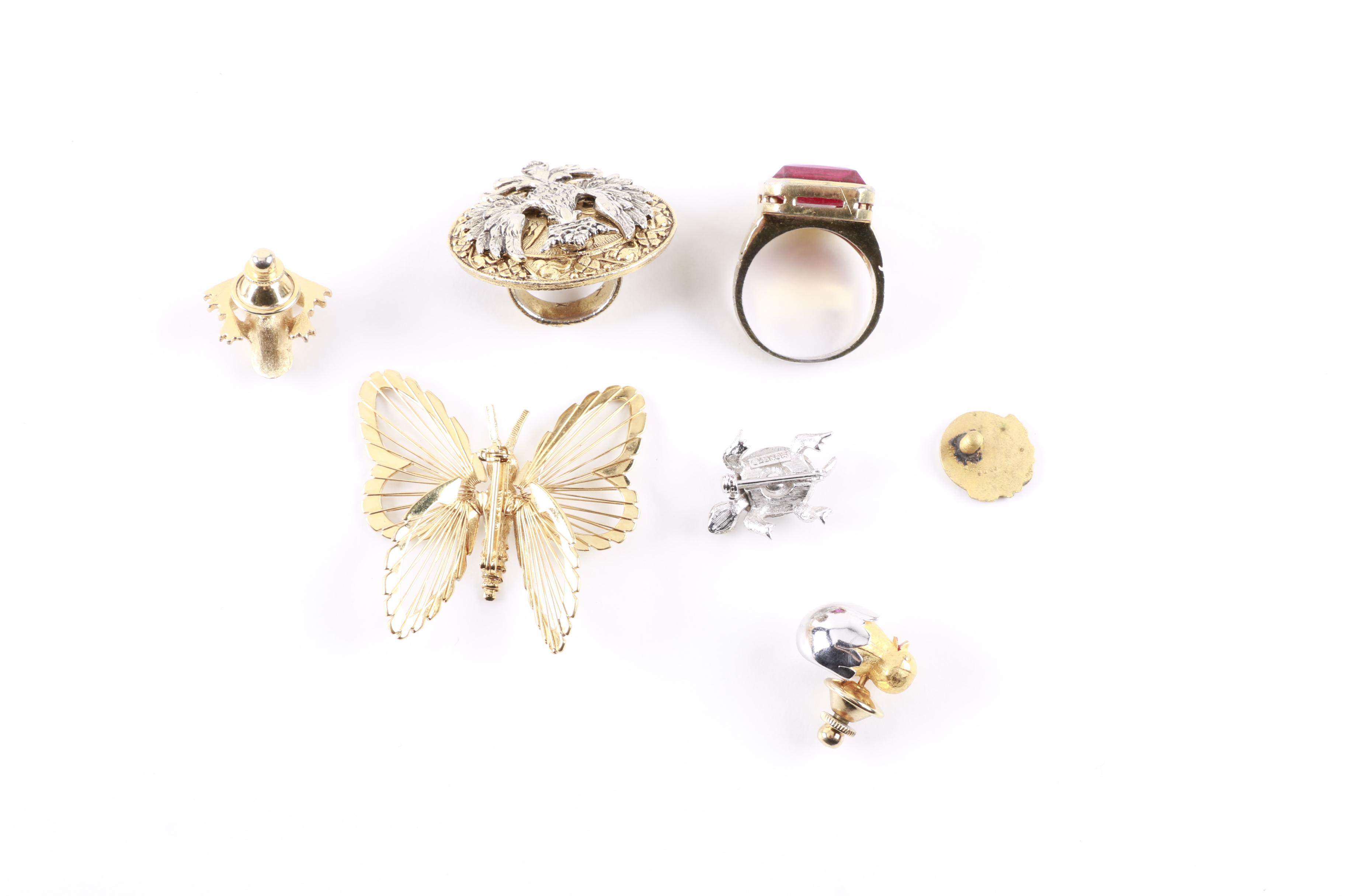 Large Assortment of Jewelry Featuring Diamond Tie Bar